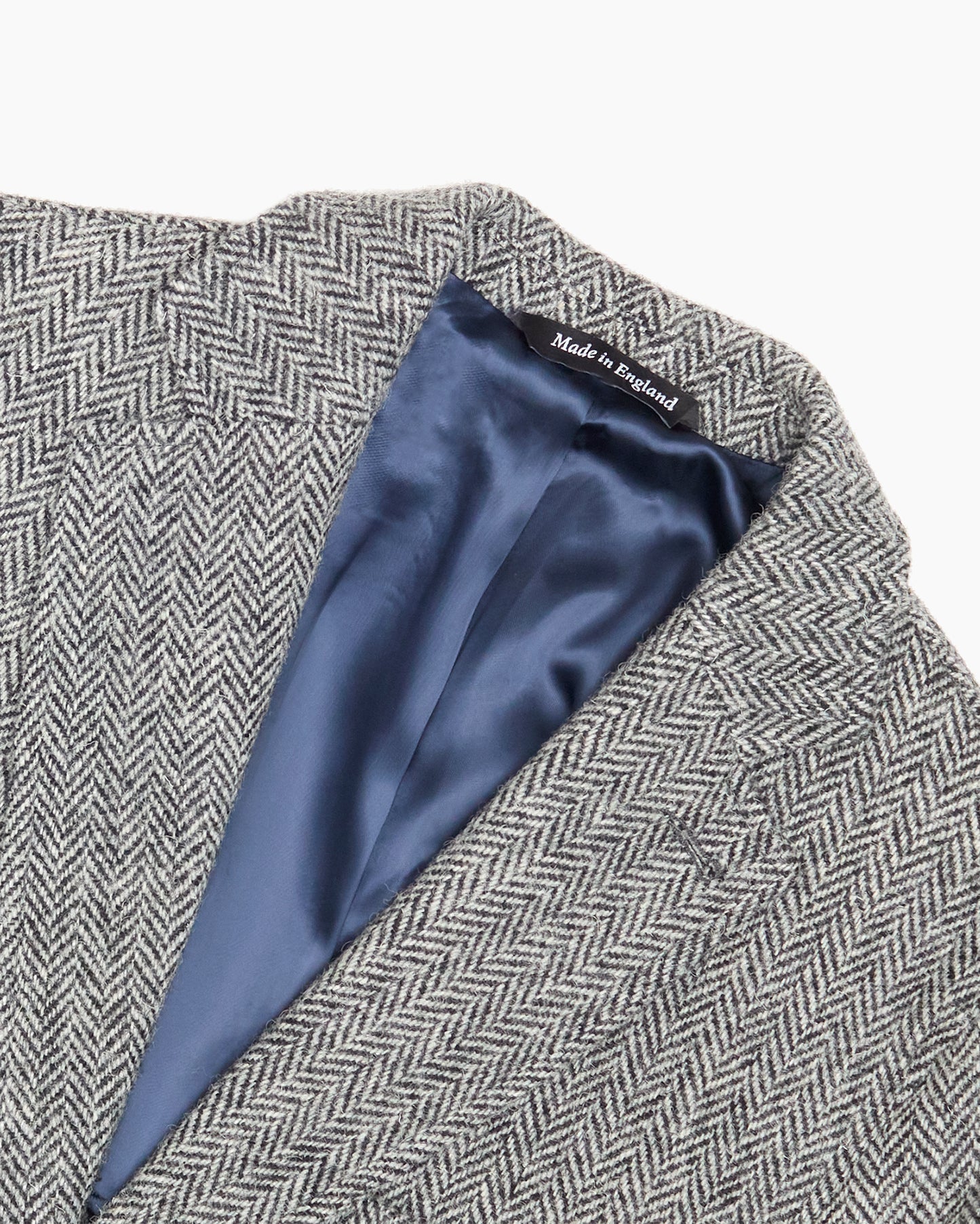 Grey Herringbone Heavyweight Harris Tweed Ivy Jacket