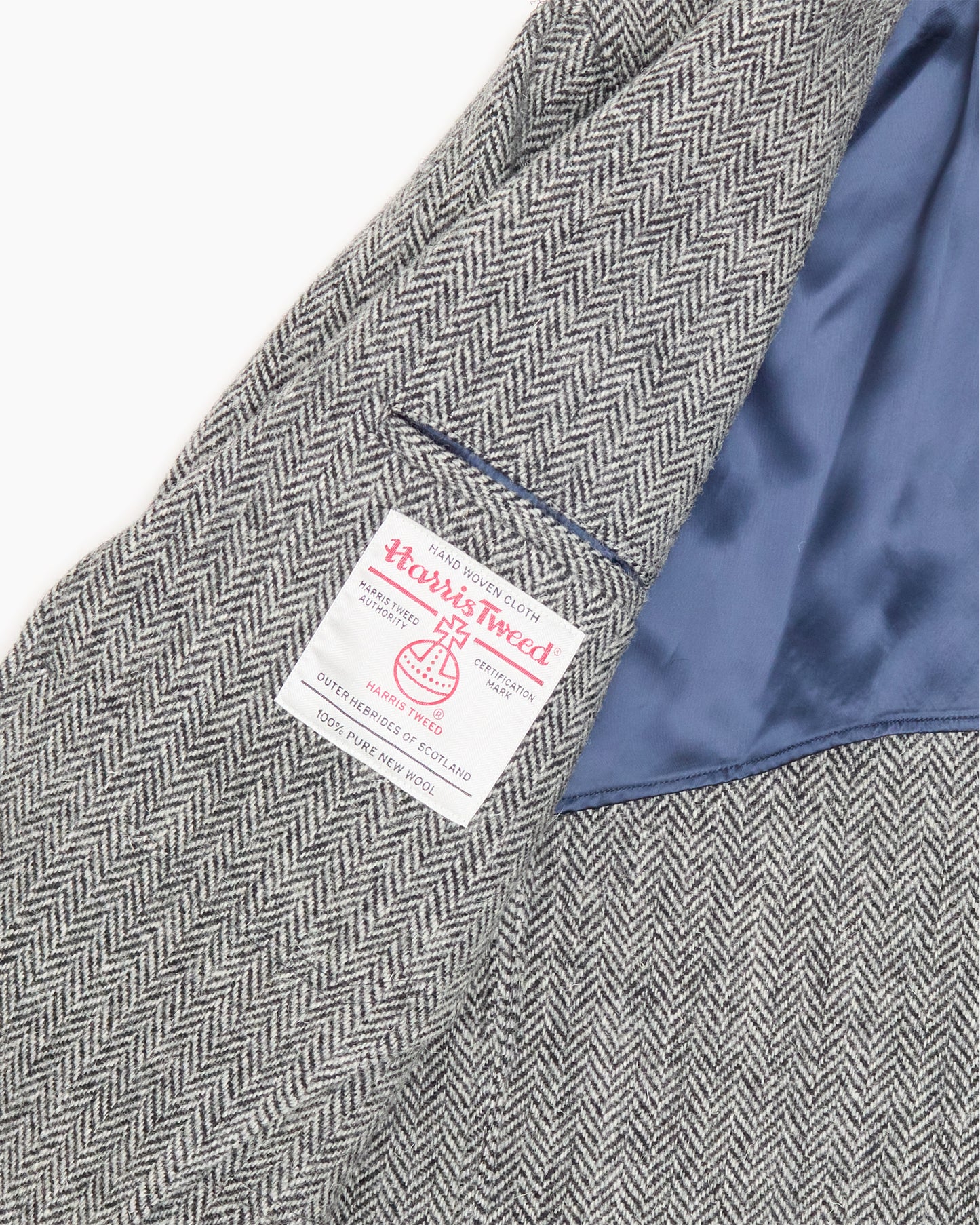 Grey Herringbone Heavyweight Harris Tweed Ivy Jacket
