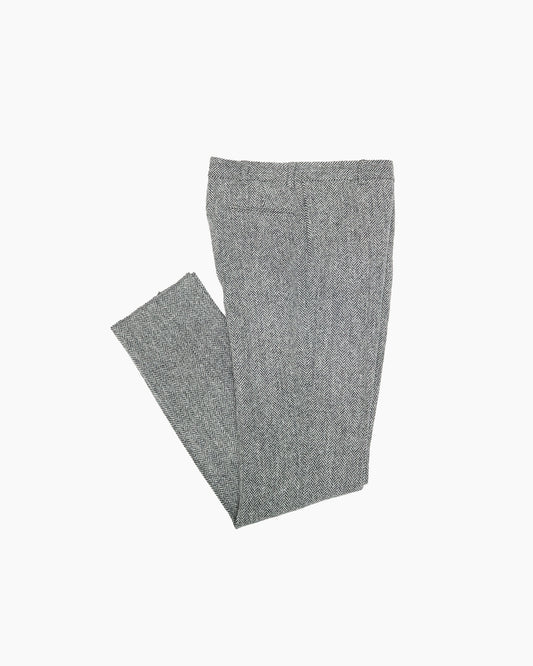 Grey Herringbone Heavyweight Harris Tweed Ivy Trousers