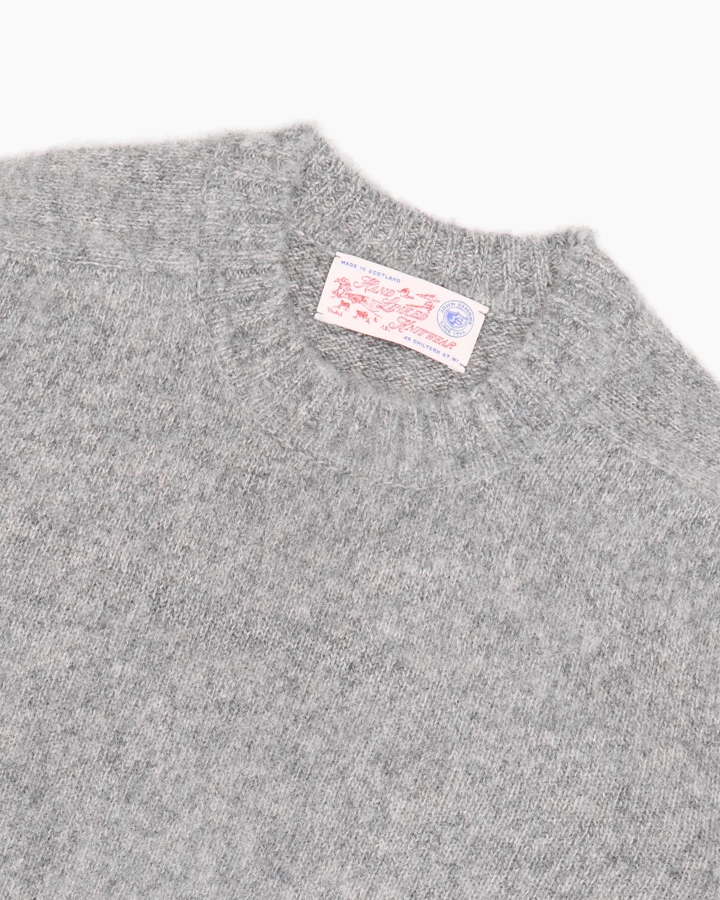 Grey Melange Brushed Shetland Knit Jumper