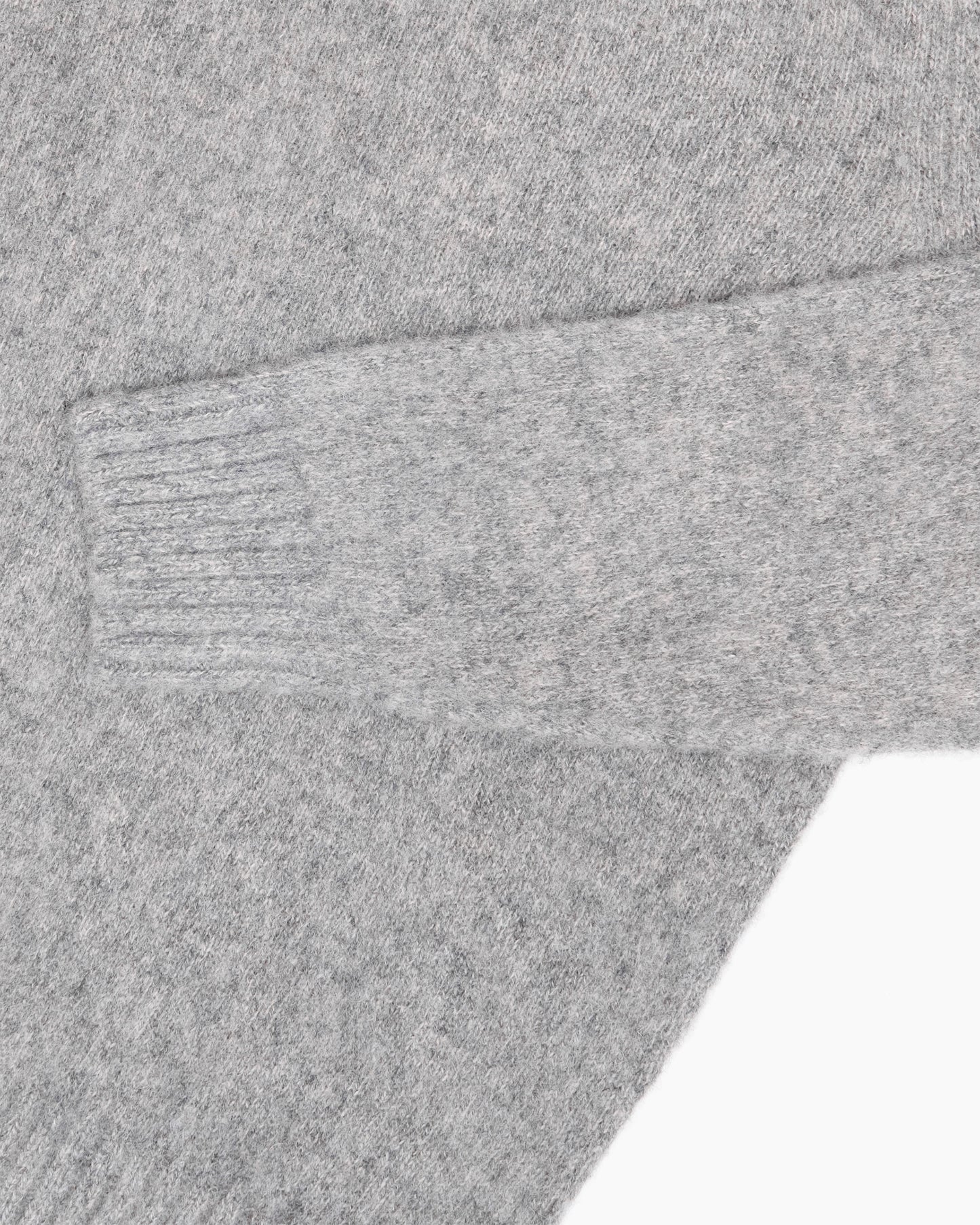 Grey Melange Brushed Shetland Knit Jumper