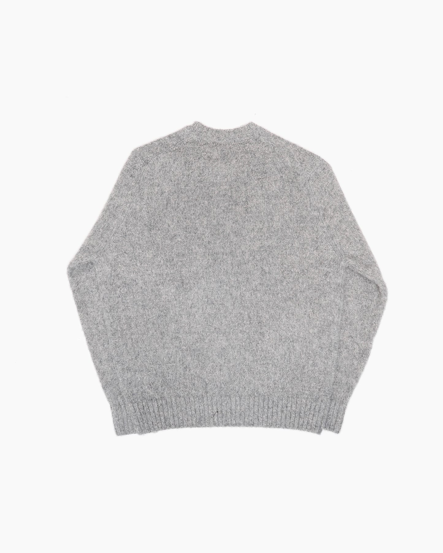 Grey Melange Brushed Shetland Knit Jumper