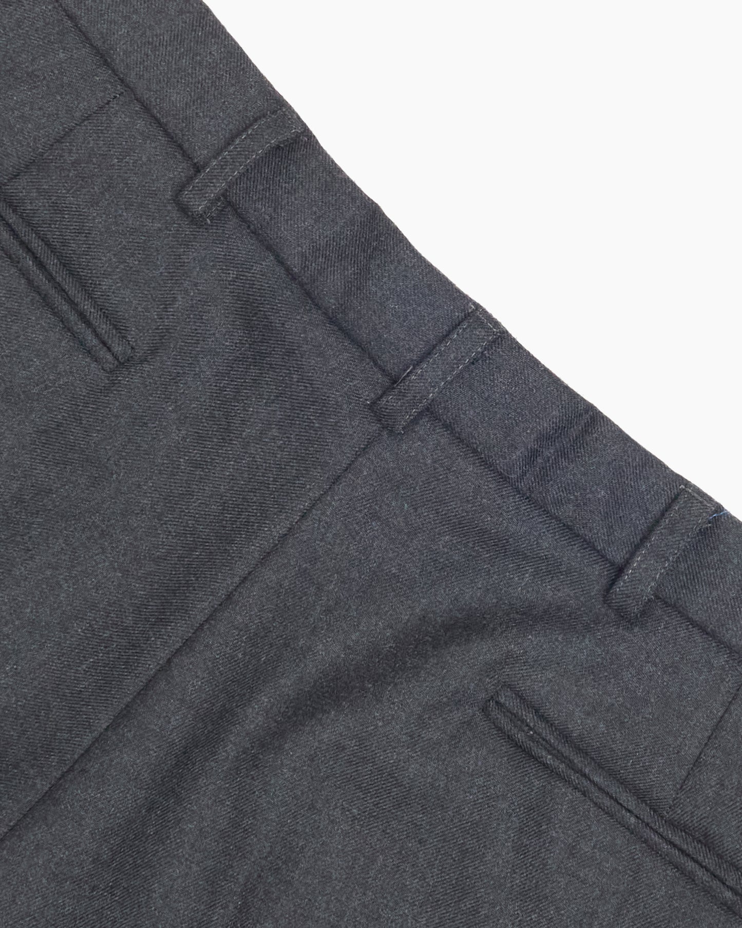 Grey Heavyweight Plain Twill Wool Ivy Trousers