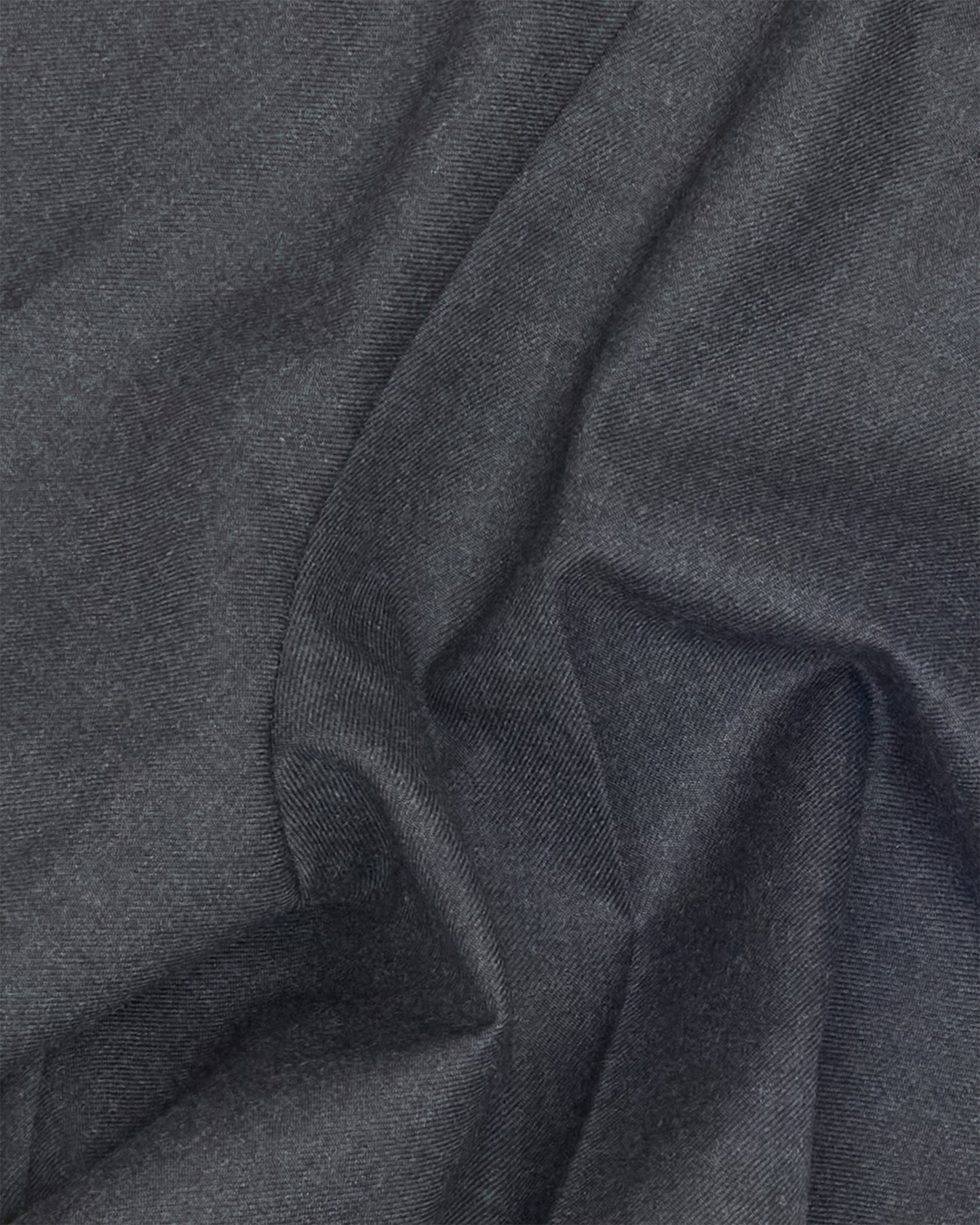 Grey Heavyweight Plain Twill Wool Ivy Trousers