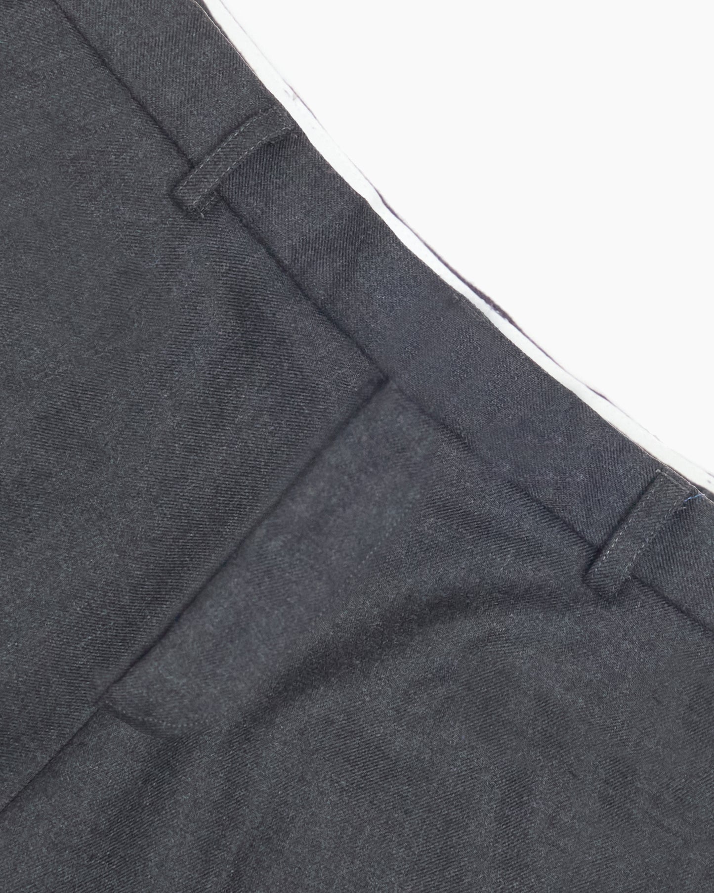 Grey Heavyweight Plain Twill Wool Ivy Trousers