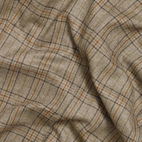 Light Brown Overcheck Merino Lambswool Tweed Ivy Jacket