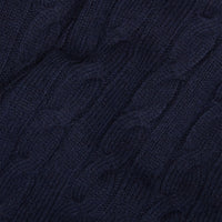 Navy Cable Shetland Knit Jumper