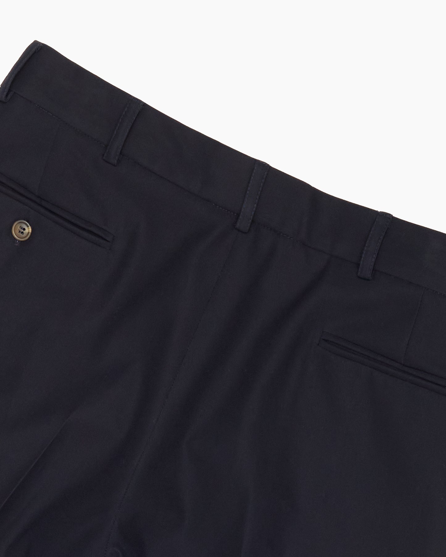 Japanese Navy Cotton Twill Ivy Trouser