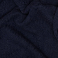 Navy Knit Shetland Polo Jumper