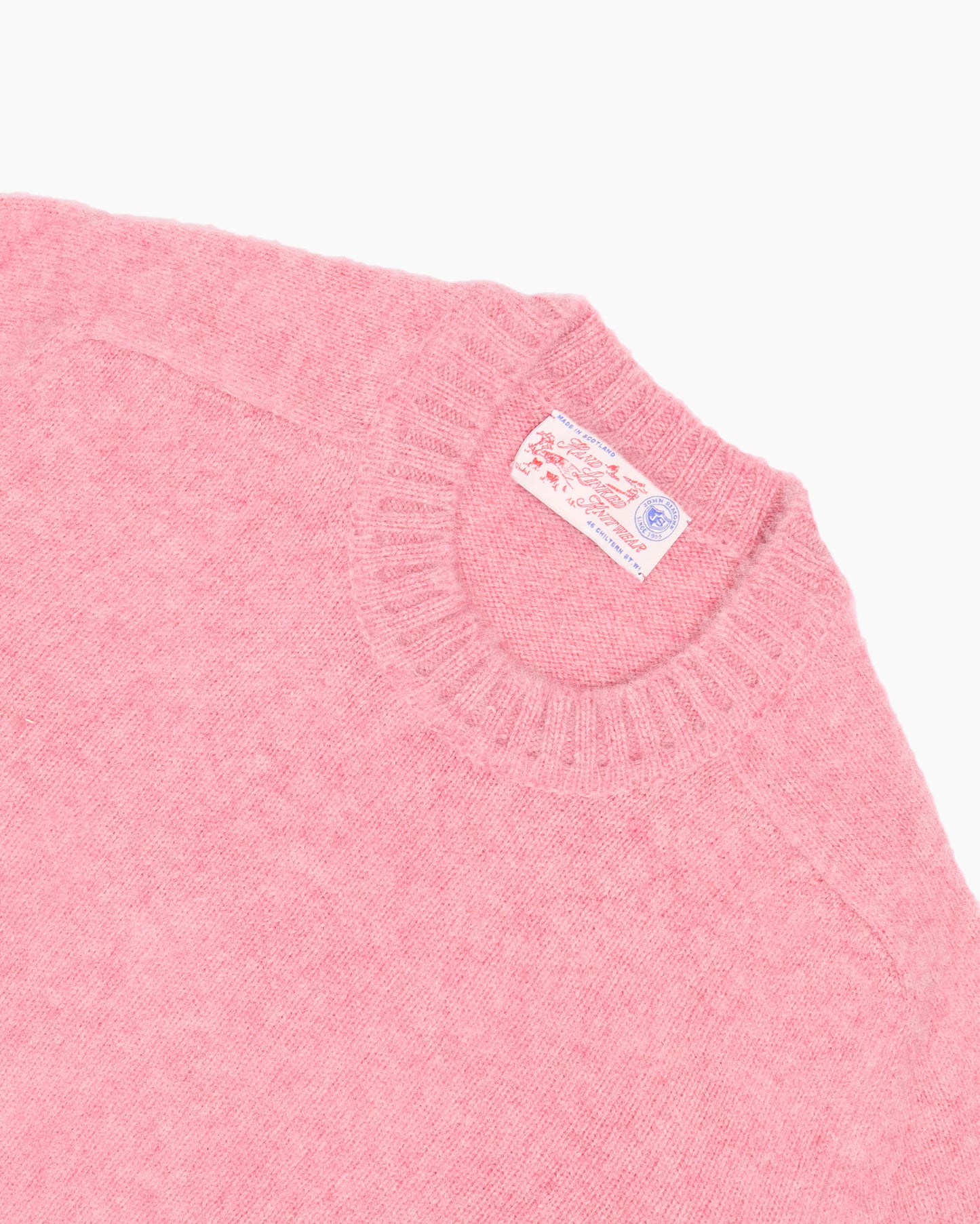 Pink Melange Brushed Shetland Knit Jumper