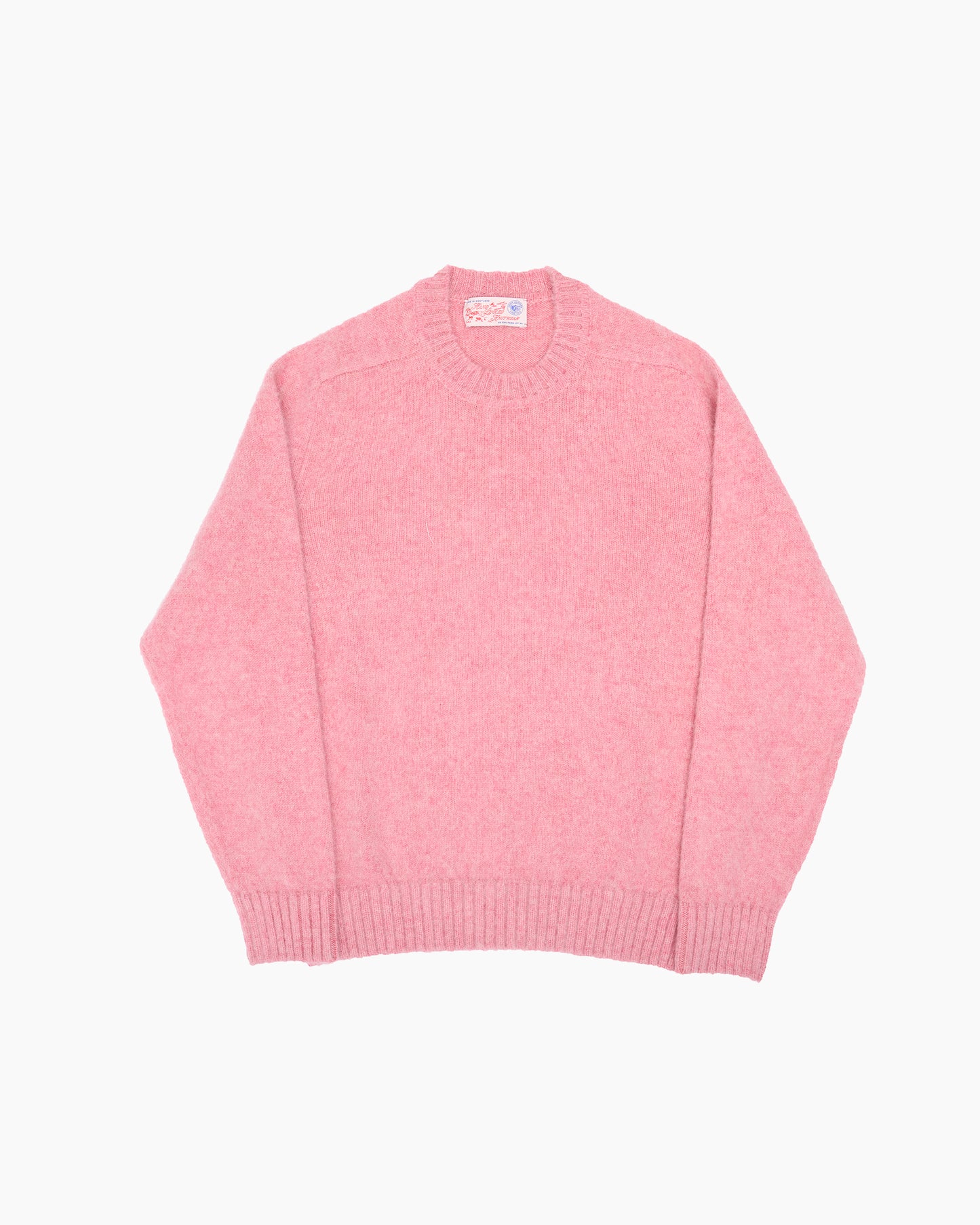 Pink Melange Brushed Shetland Knit Jumper
