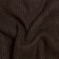 Coffee Ribbed Shawl Collar Cardigan