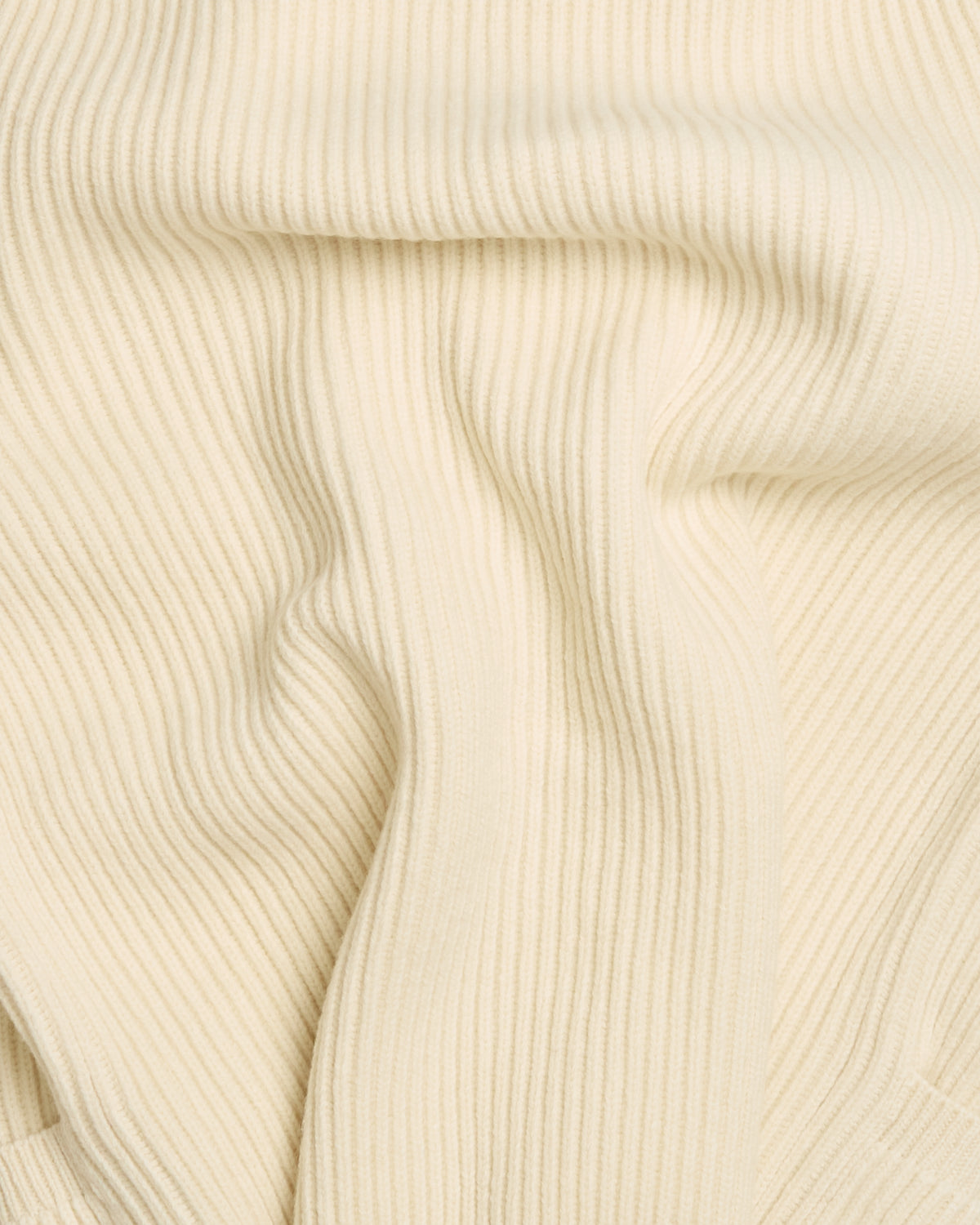 Cream Ribbed Shawl Collar Cardigan