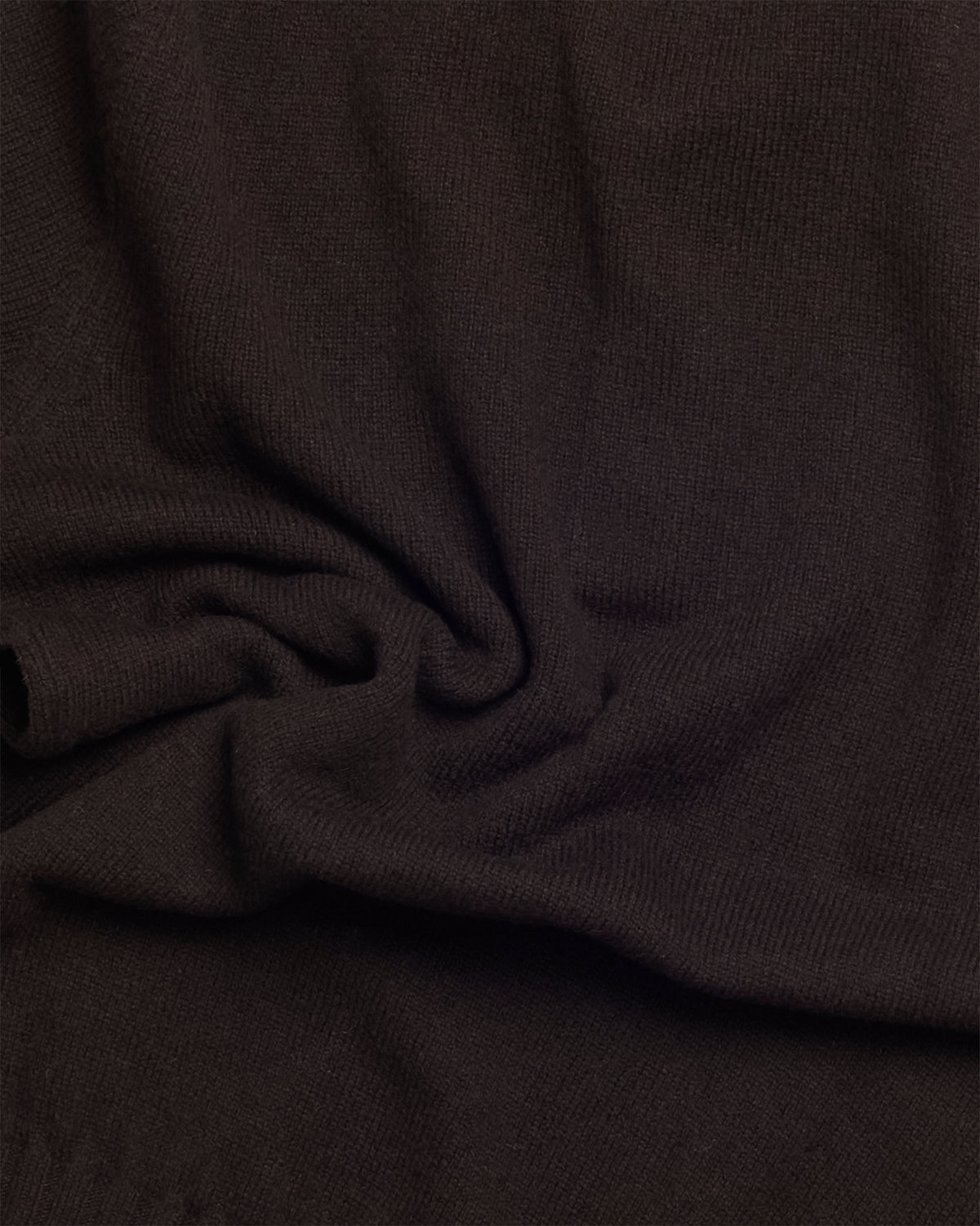 Brown Knit Shetland Polo Jumper