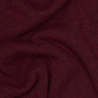 Burgundy Knit Shetland Fly Polo Jumper