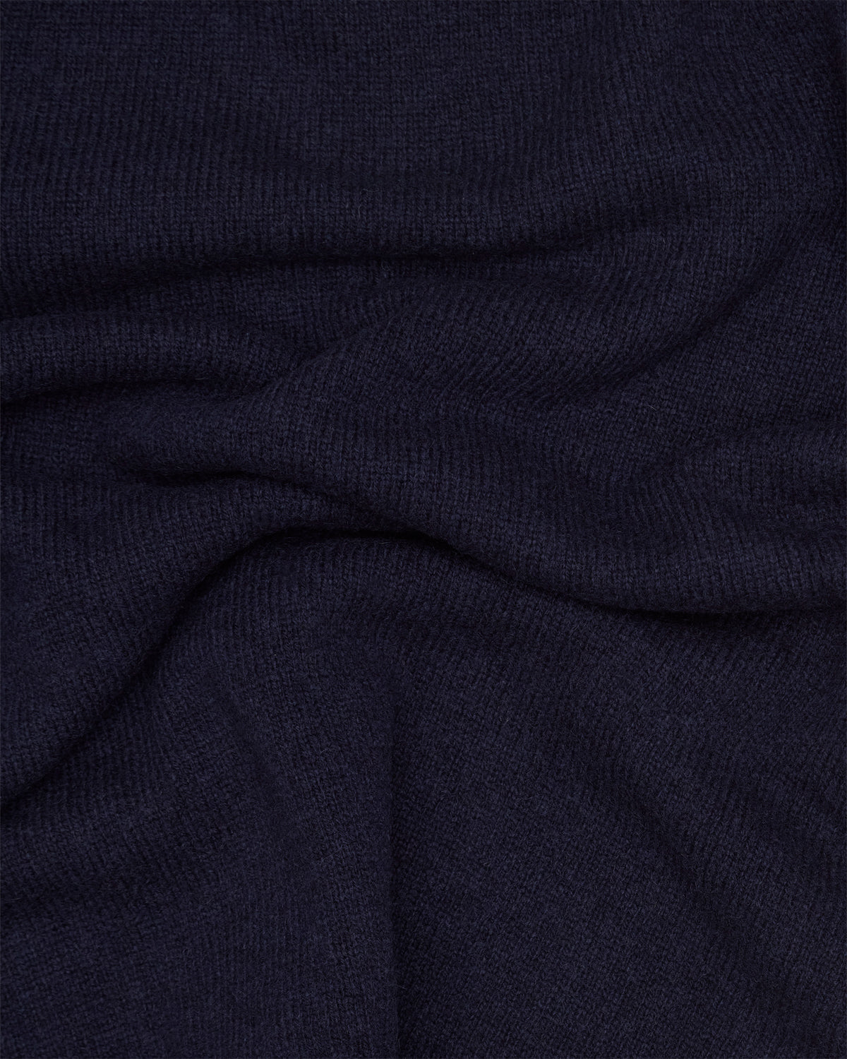 Navy Knit Shetland Fly Polo Jumper