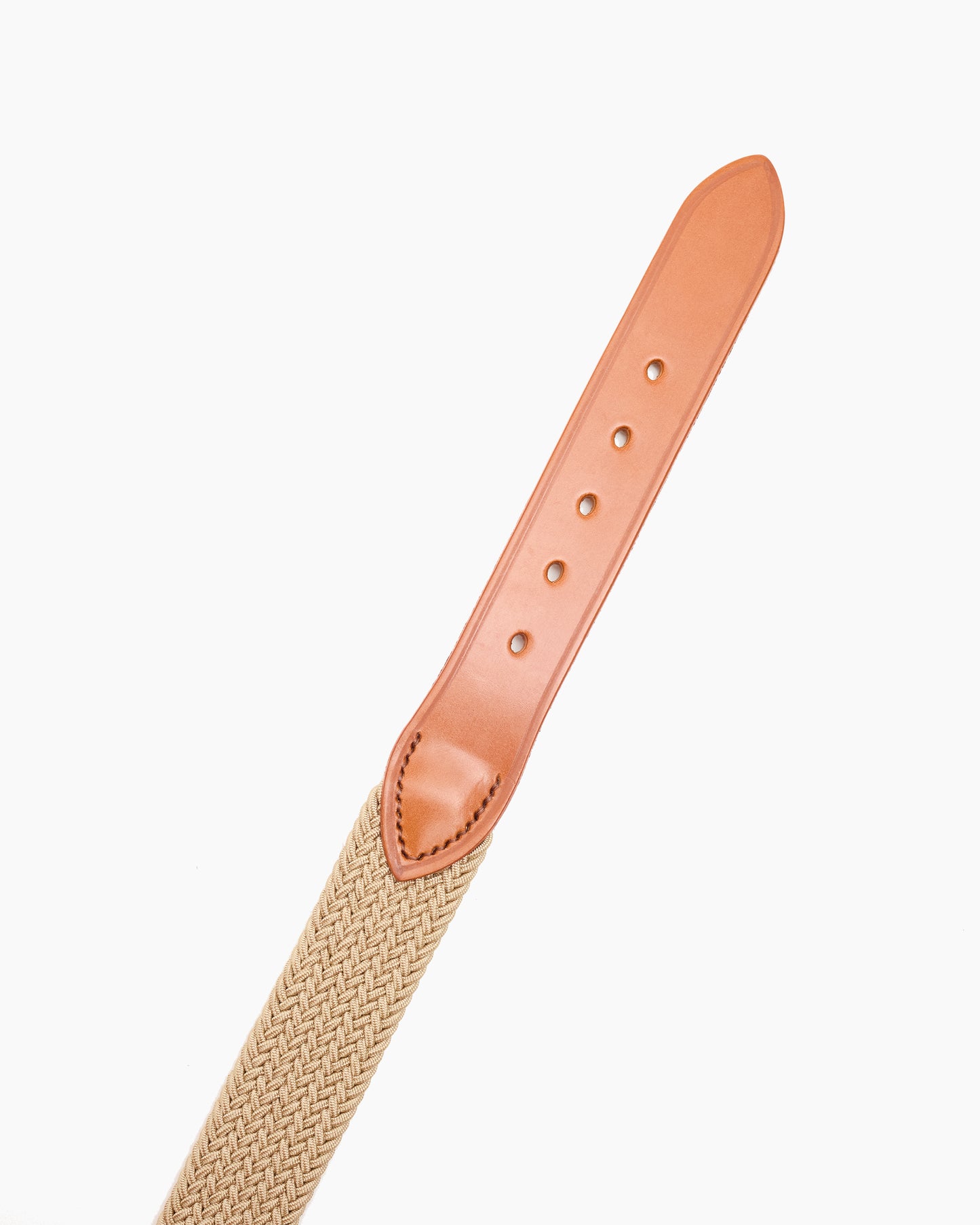 Tan Woven Stretch Surcingle Belt