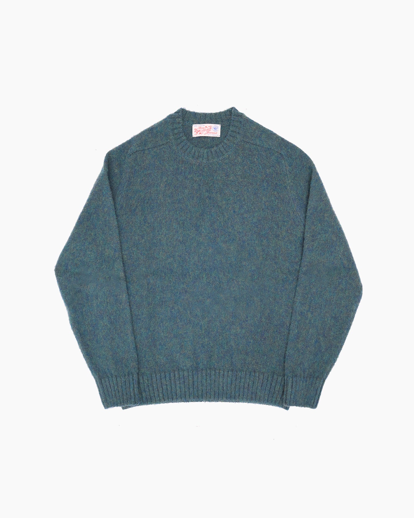 Teal Melange Brushed Shetland Knit Jumper