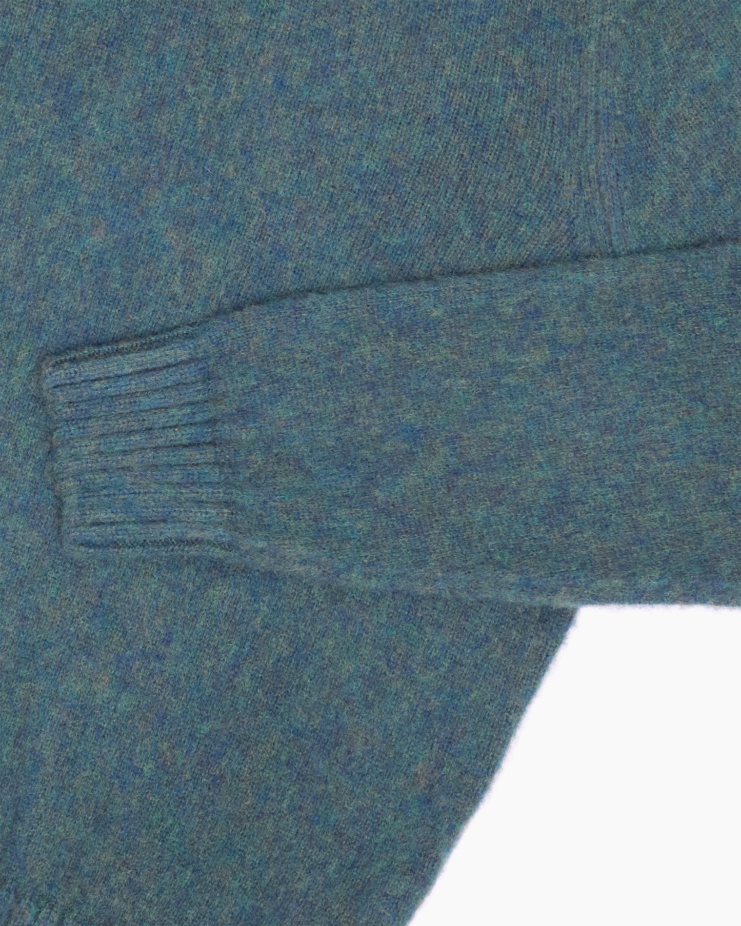 Teal Melange Brushed Shetland Knit Jumper