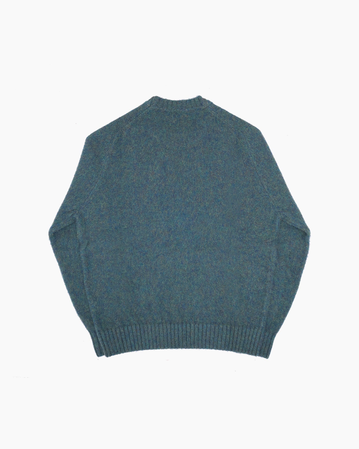 Teal Melange Brushed Shetland Knit Jumper