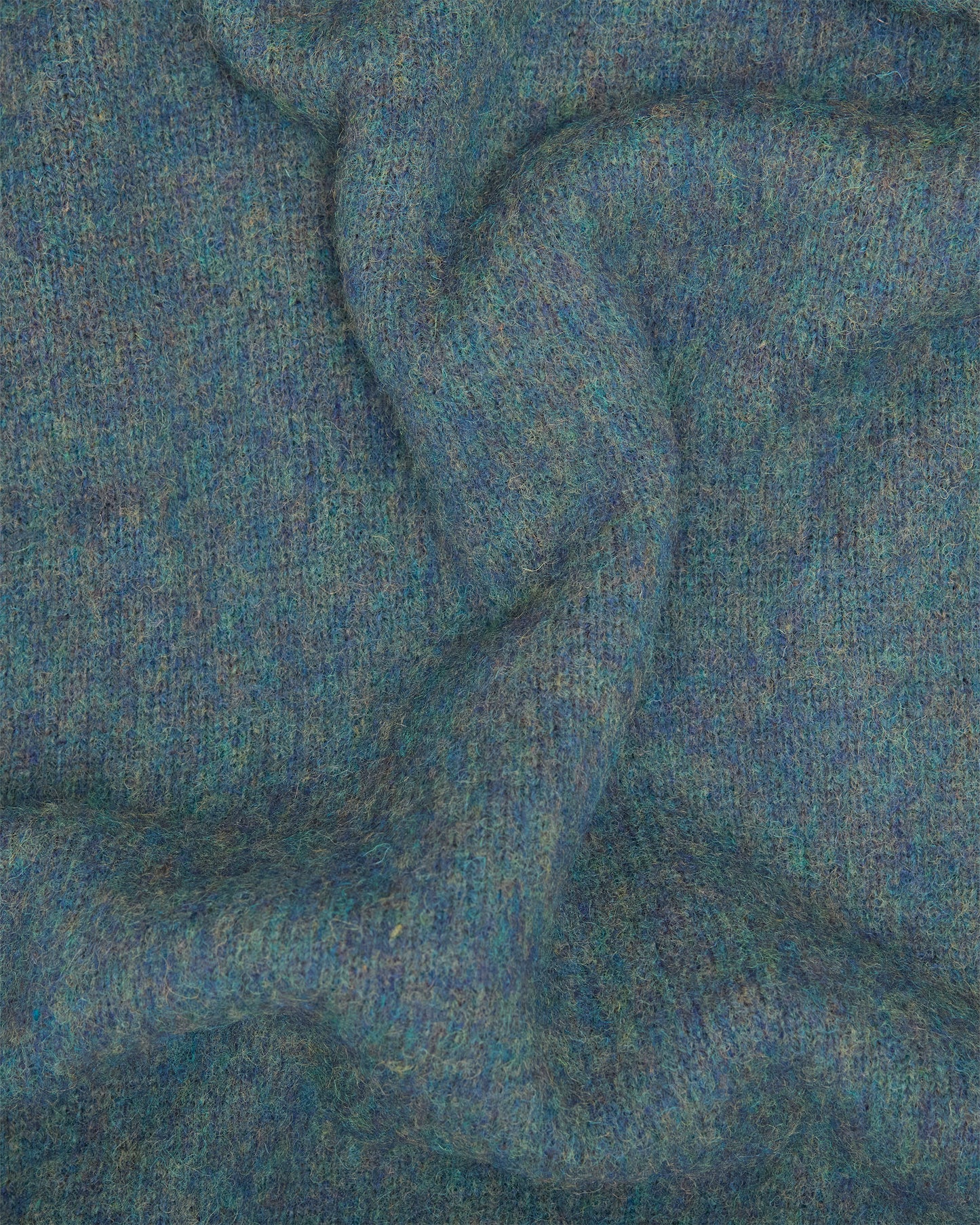 Teal Melange Brushed Shetland Knit Jumper
