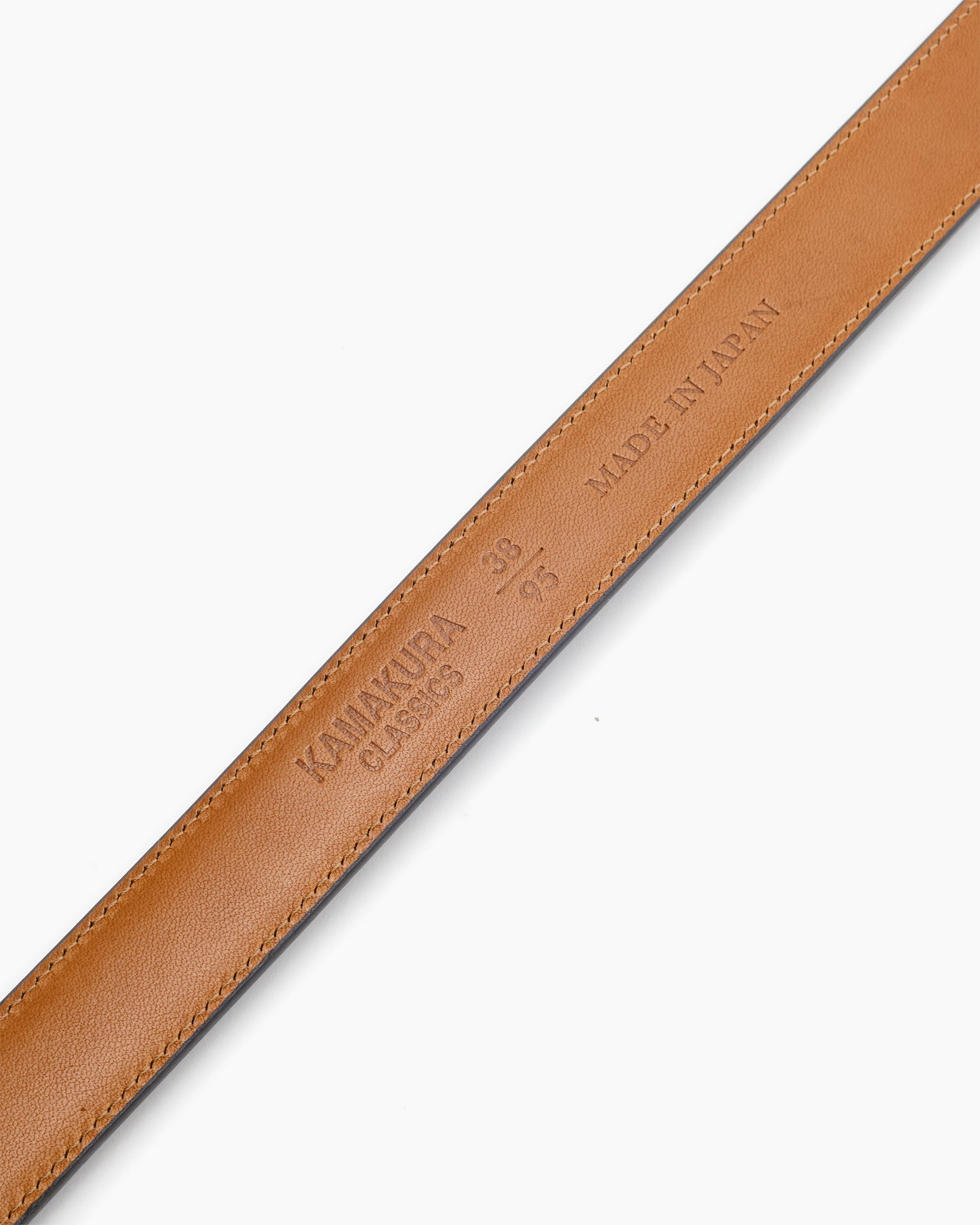 Brown Horseshoe Buckle Slim Leather Belt