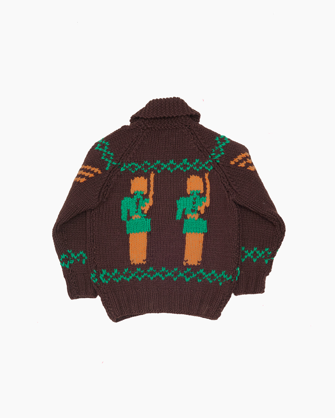 Kids Vintage Knitted Wool Cowichan Cardigan