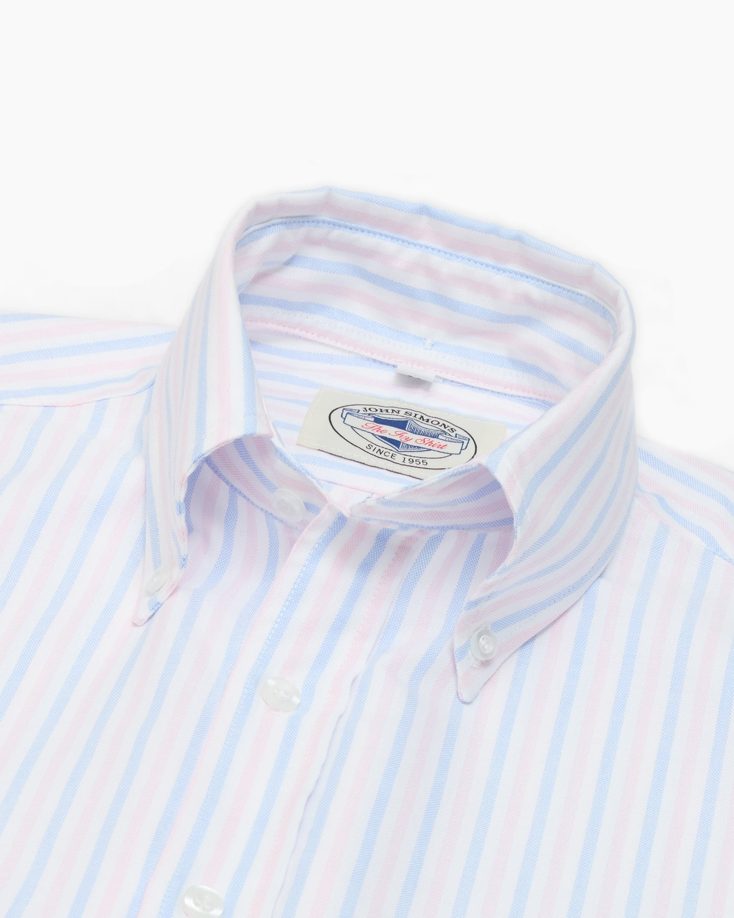 Blue & Pink Stripe Ivy Oxford Shirt