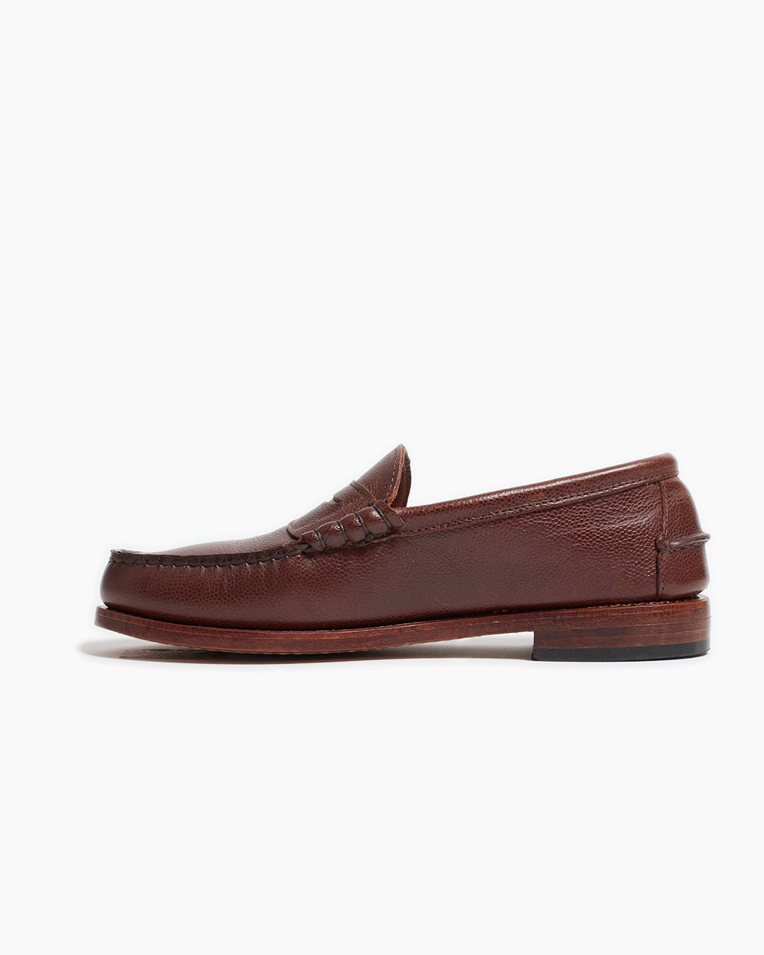 Chocolate Beefroll Grain Leather Loafers