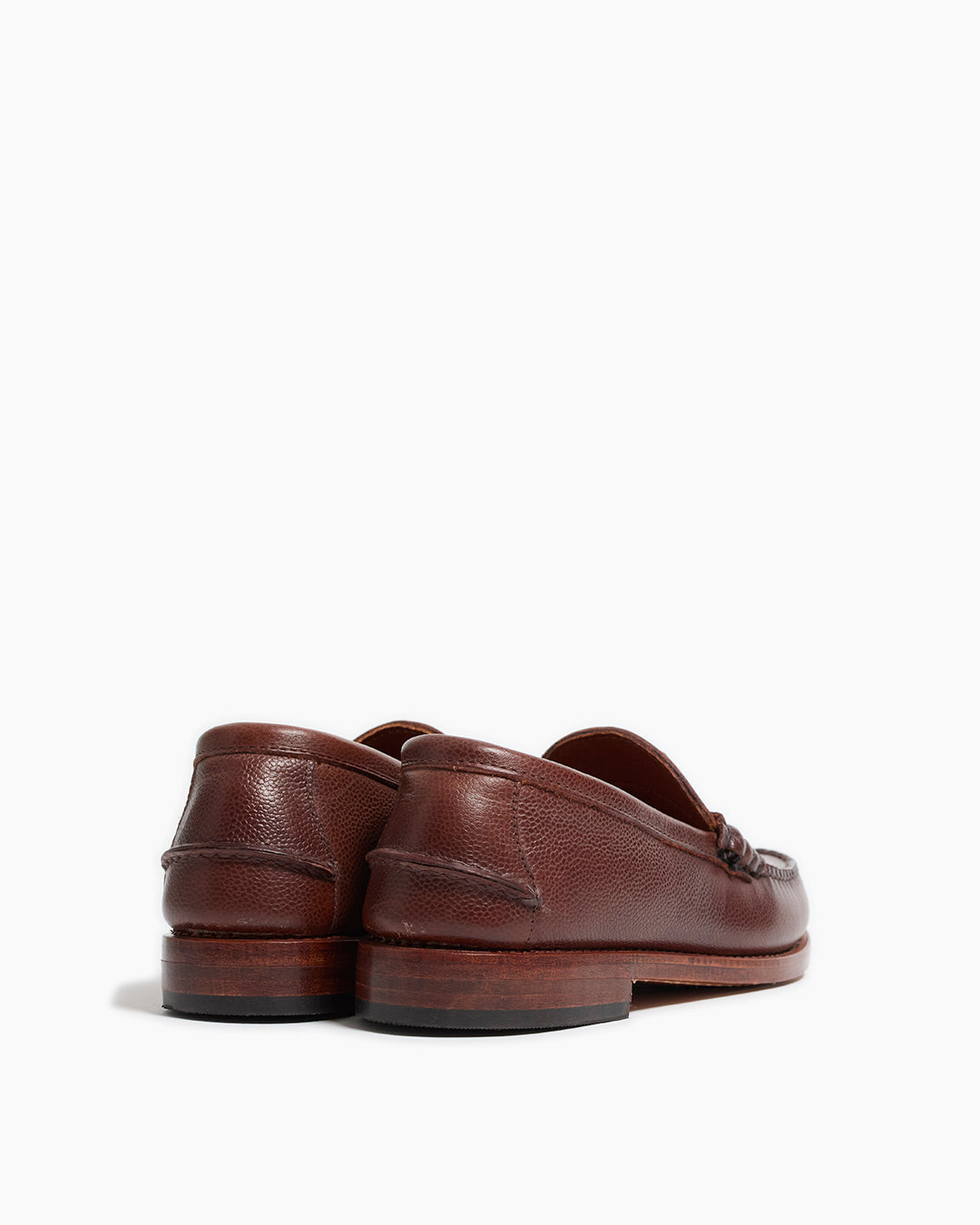 Chocolate Beefroll Grain Leather Loafers