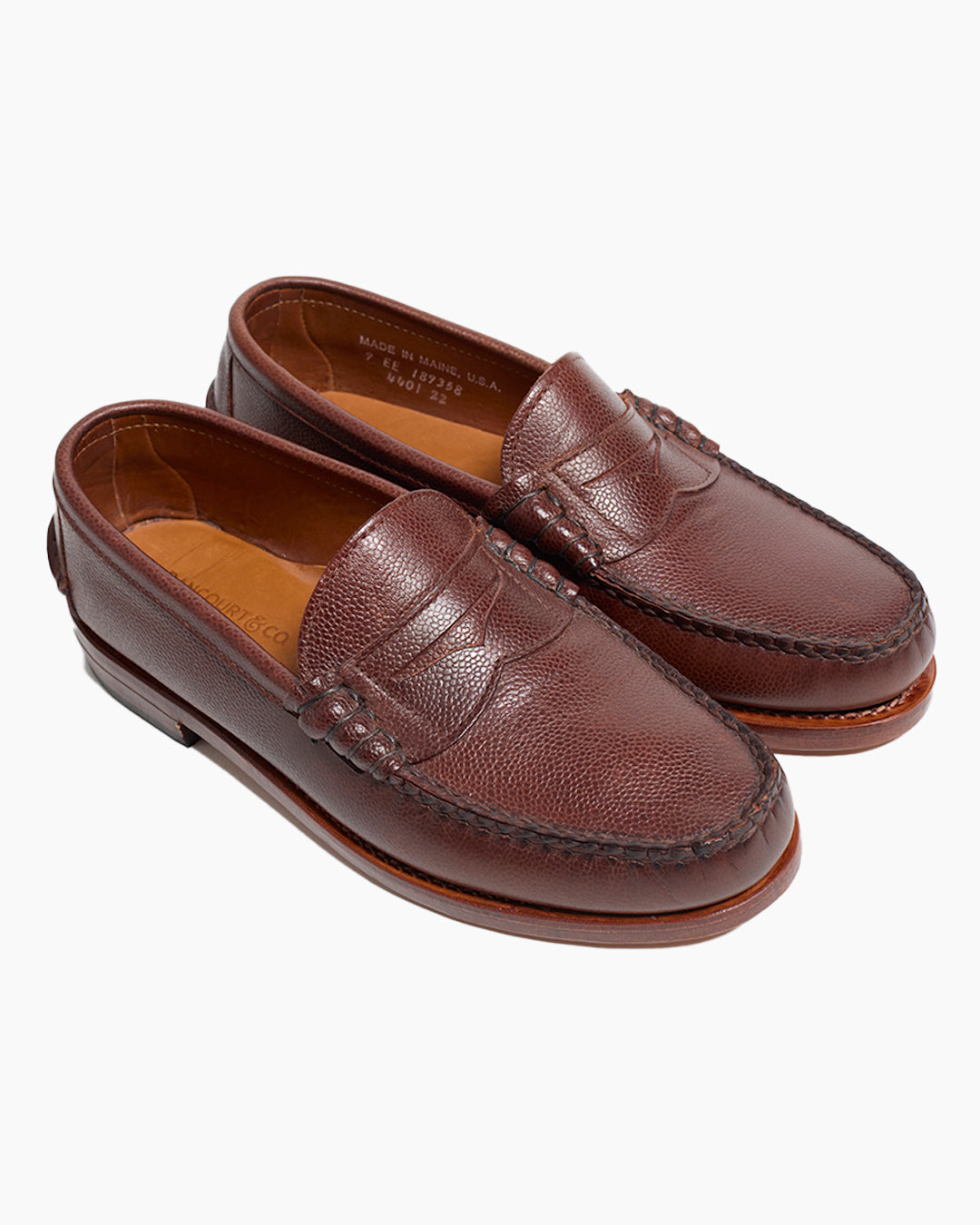 Chocolate Beefroll Grain Leather Loafers