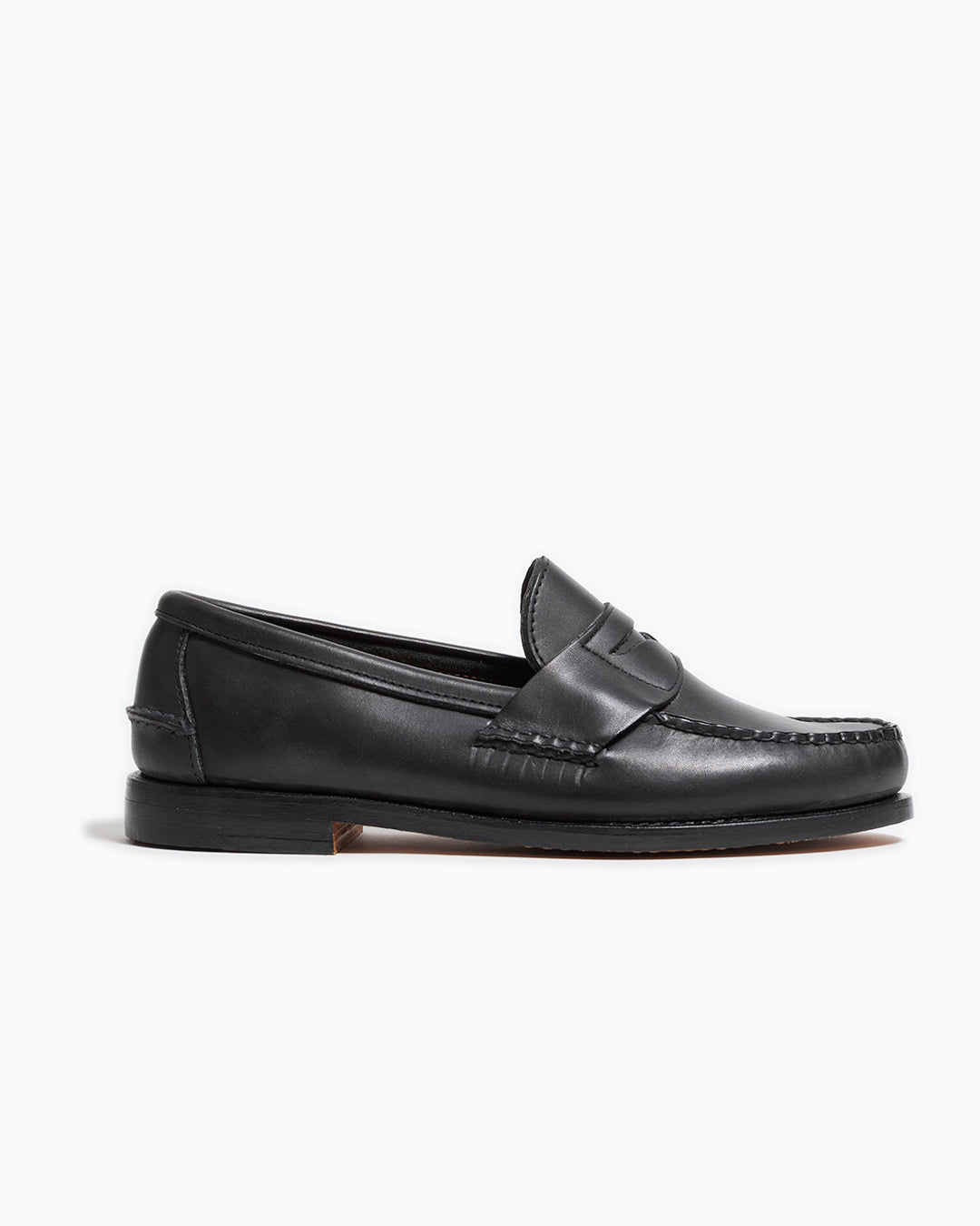 Black Pinch Penny Calf Leather Loafers