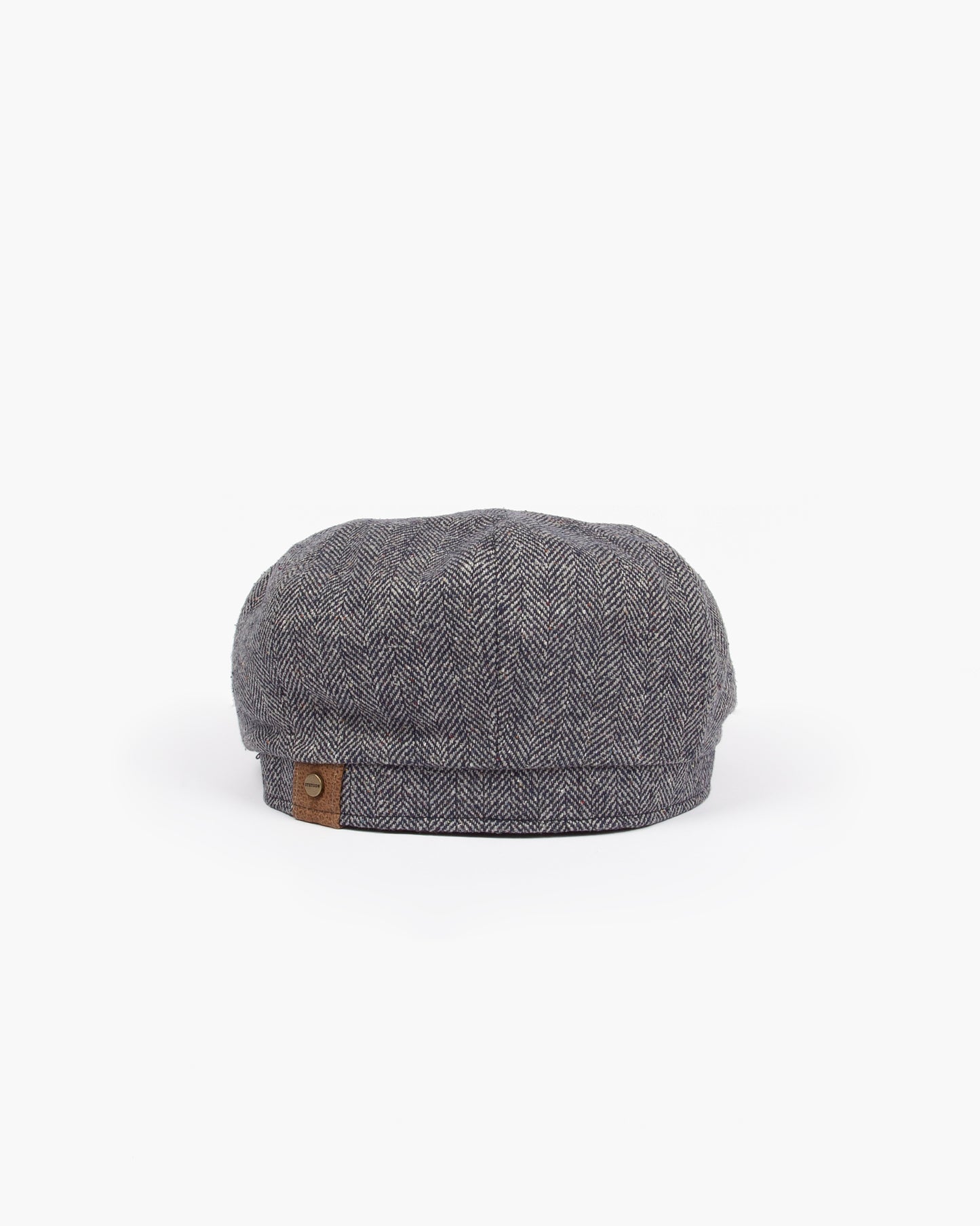 Grey and Blue Herringbone Hatteras Silk Cap
