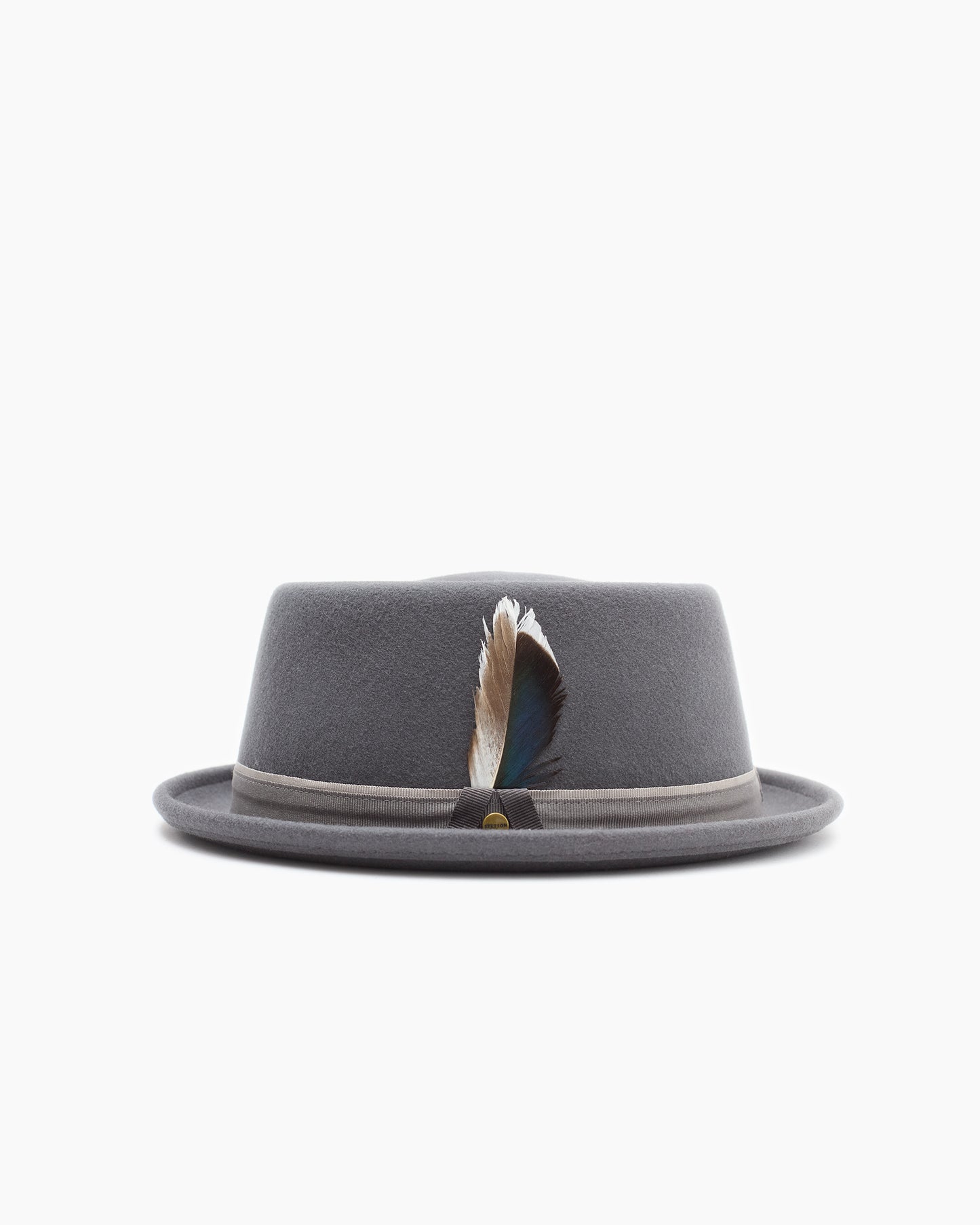 Grey Wool Pork Pie Hat