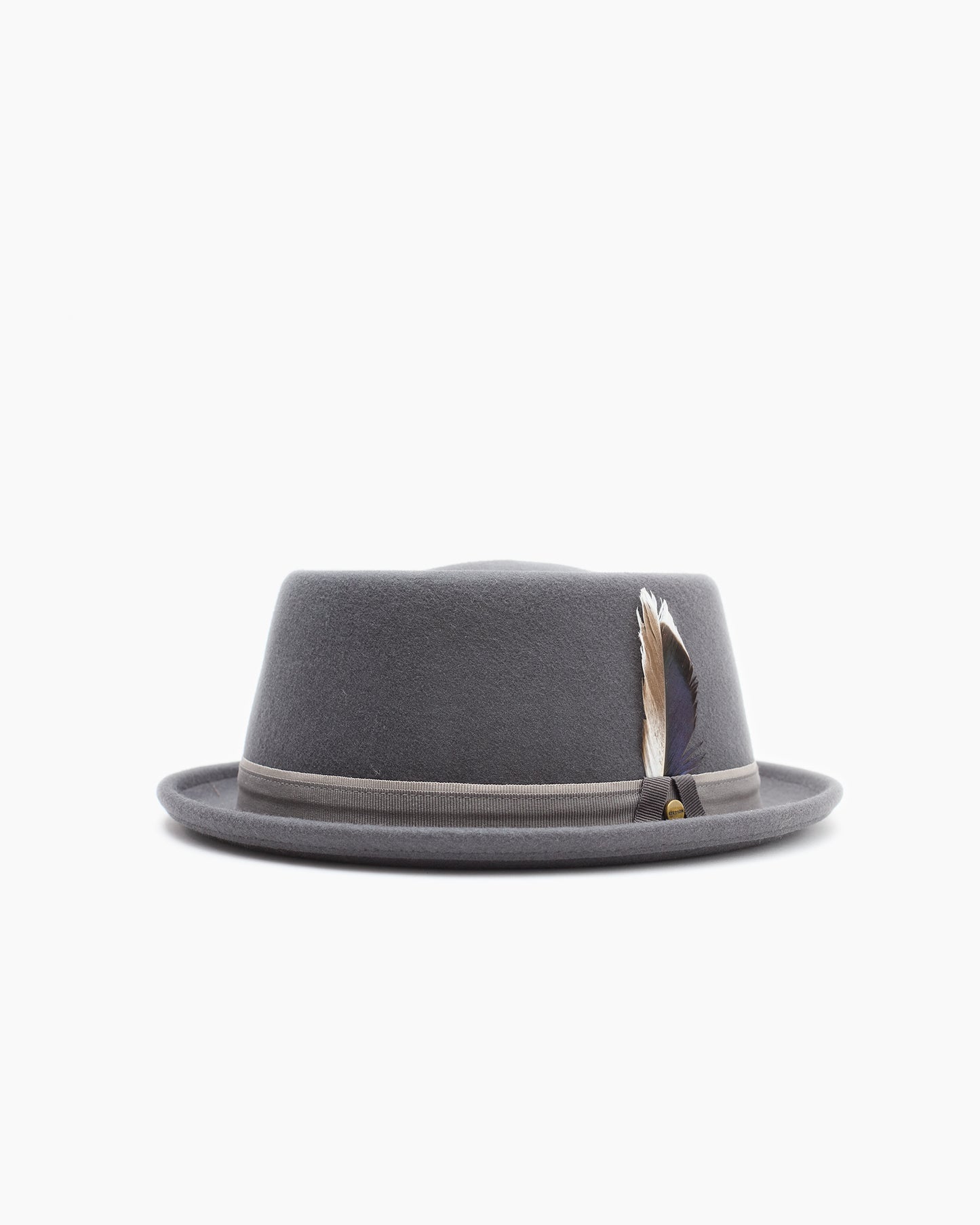 Grey Wool Pork Pie Hat