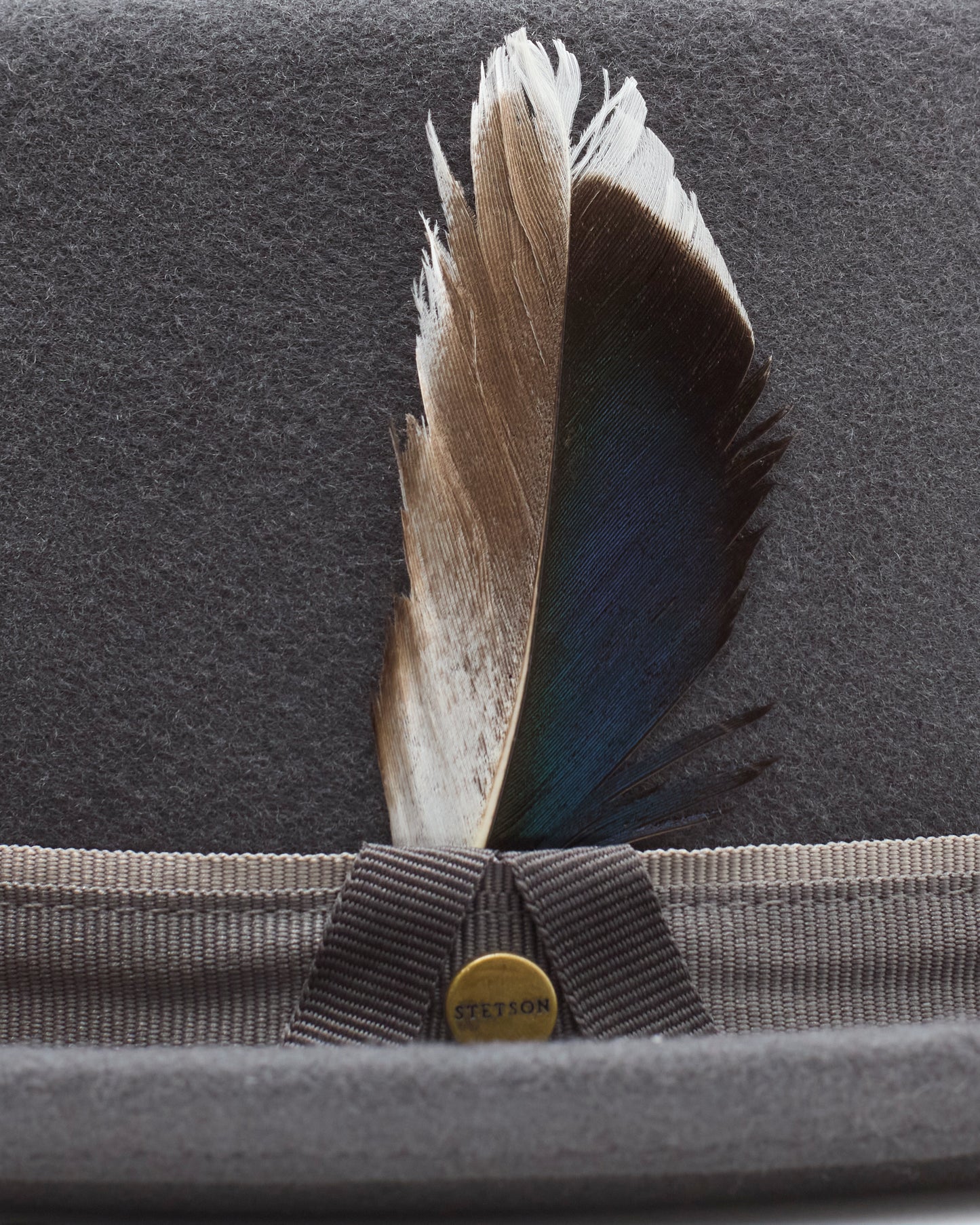 Grey Wool Pork Pie Hat