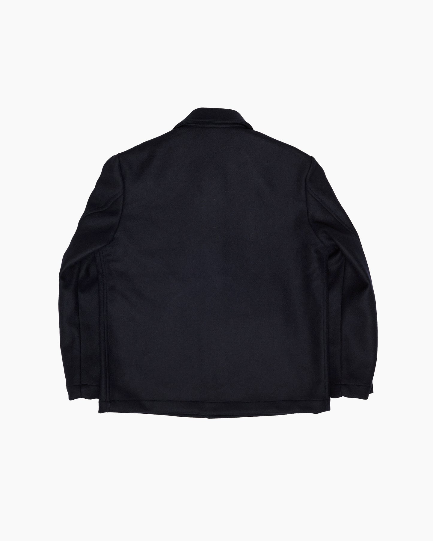 Midnight Navy Heavy Melton Wool Jacket
