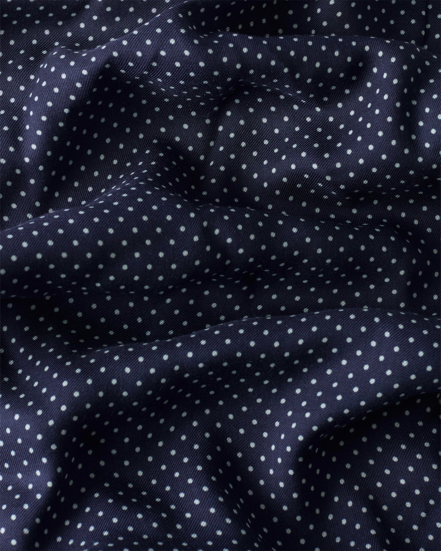 John Simons x Tootal Limited Edition: Polka Dot Navy Fringed Scarf