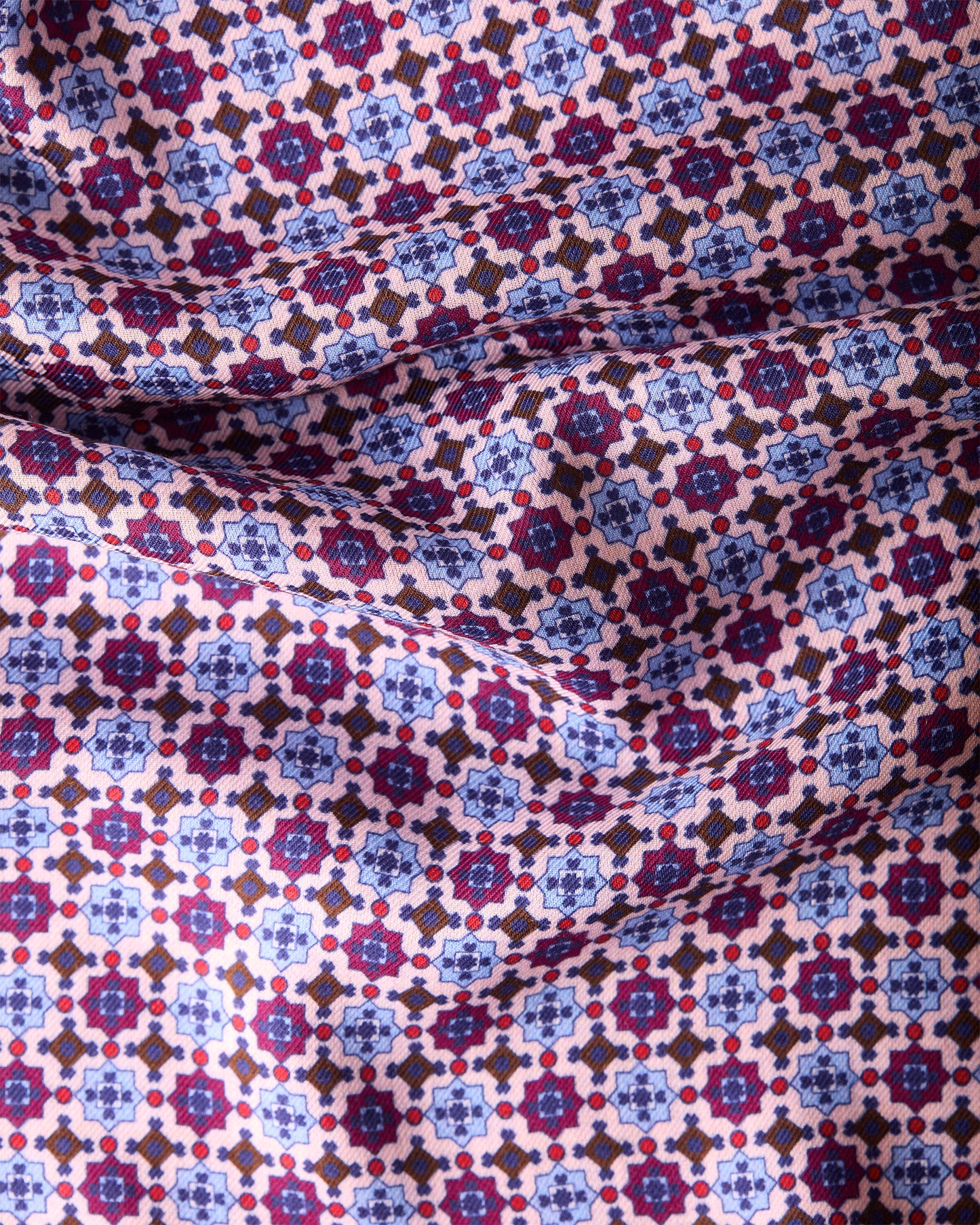Tonal Purple Geometric Fringed Scarf