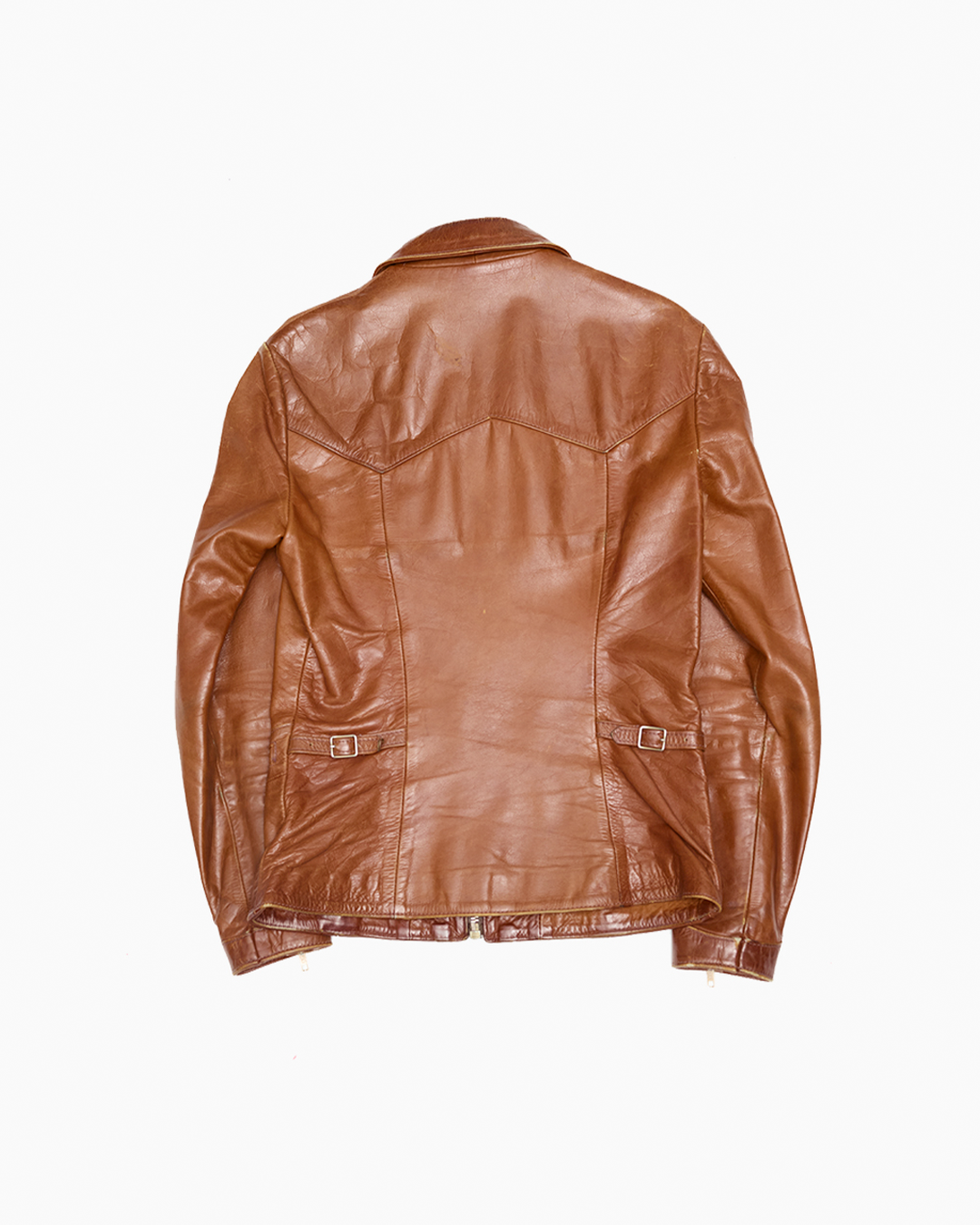 Vintage 1970s East West Musical Instruments Company Leather Jacket