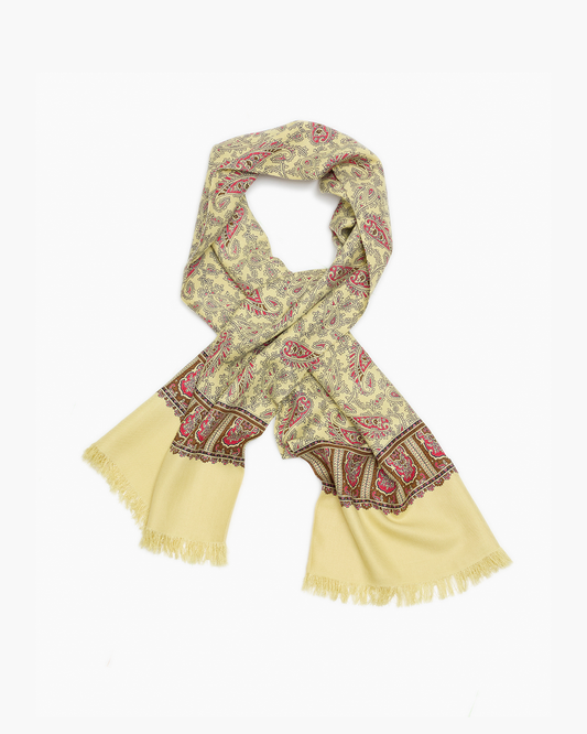 Vintage Royal Gold Paisley Scarf