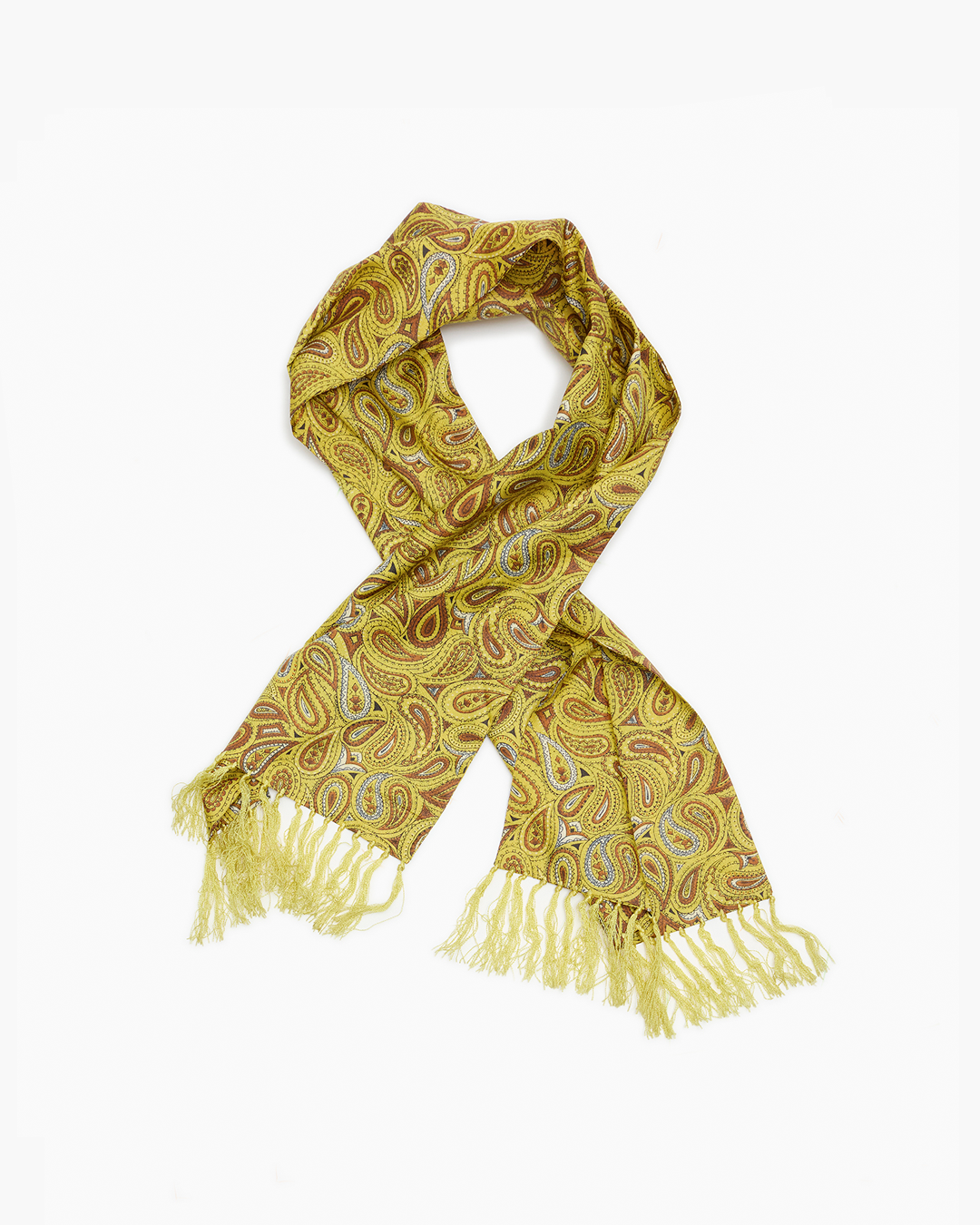 Yellow paisley scarf top