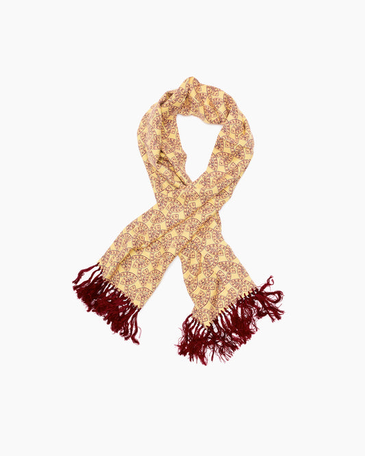 Vintage Yellow Eye Pattern Scarf