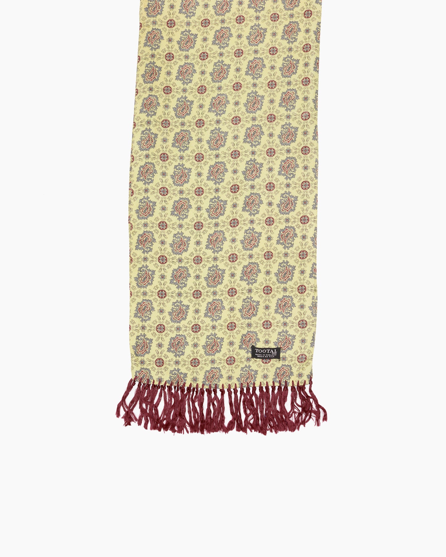 Vintage Butter Yellow Paisley Scarf