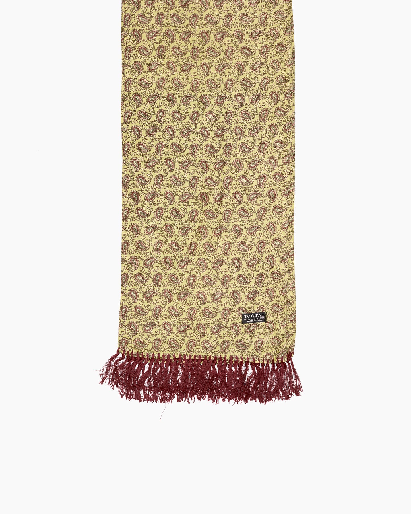 Vintage Blonde Yellow Paisley Scarf