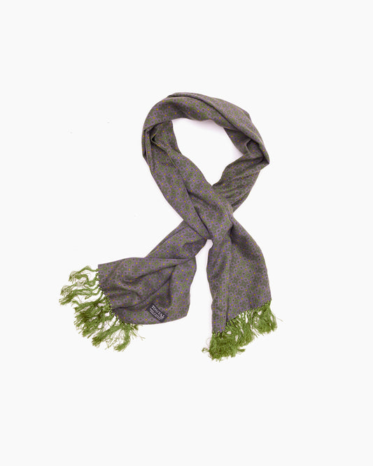 Vintage Purple & Green Geometric Scarf