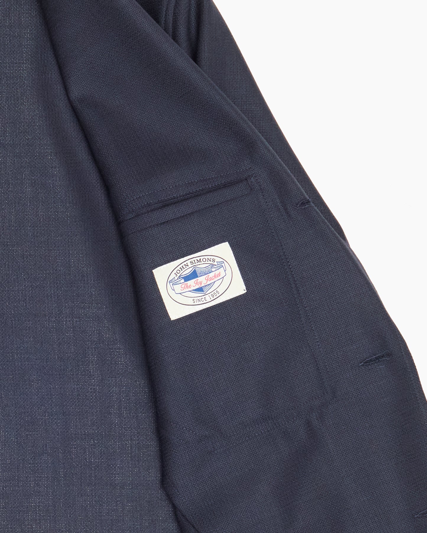 Navy Wool Lightweight Holland & Sherry Hopsack Ivy Jacket