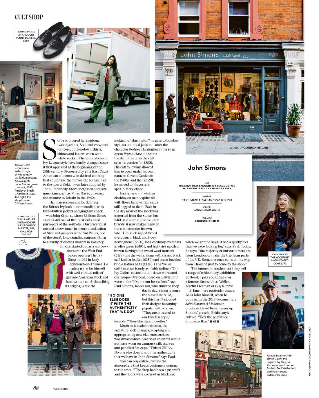 FT How To Spend It Cult Shop: the home of Ivy League style in London