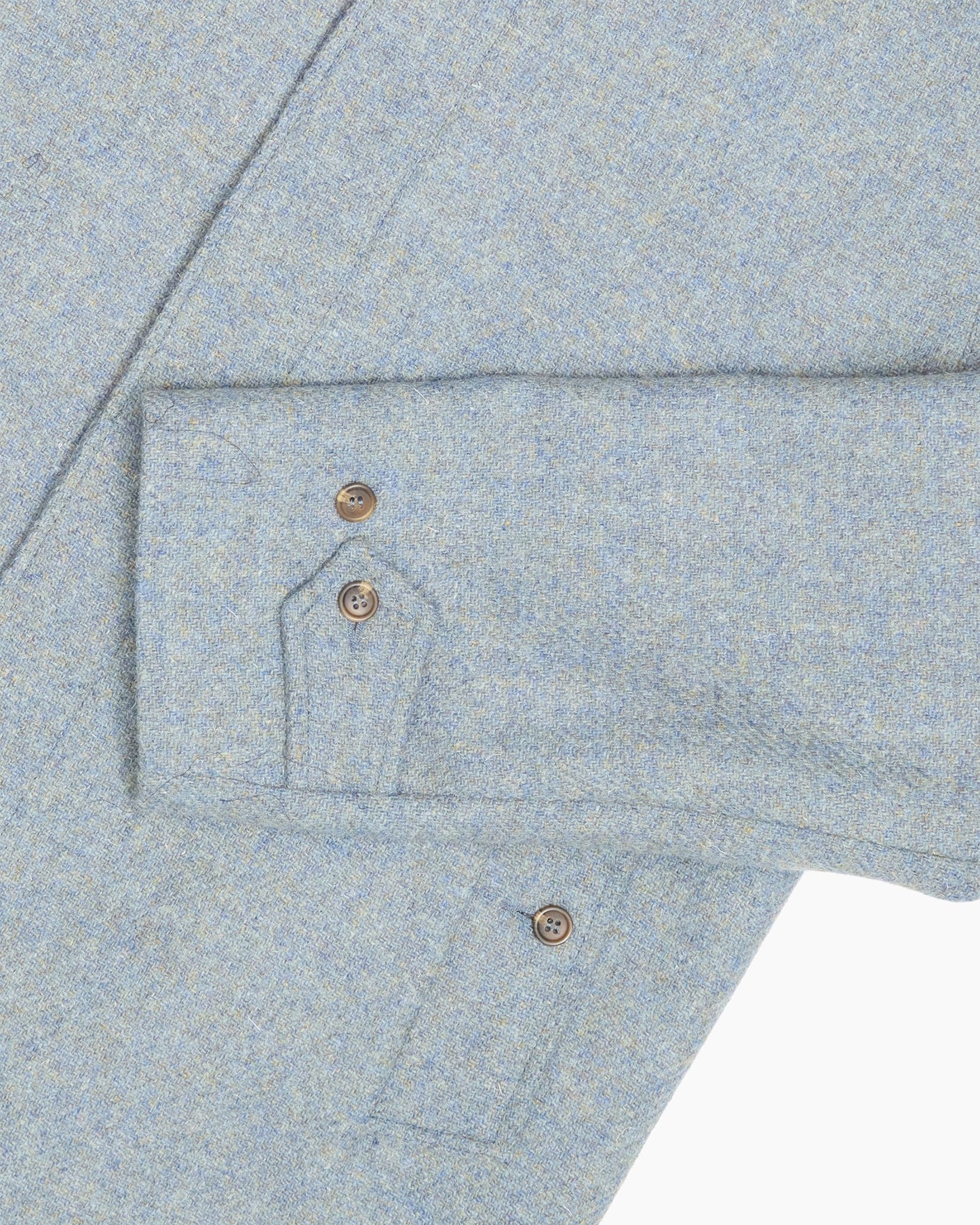 Archive Blue Harris Tweed Overcoat