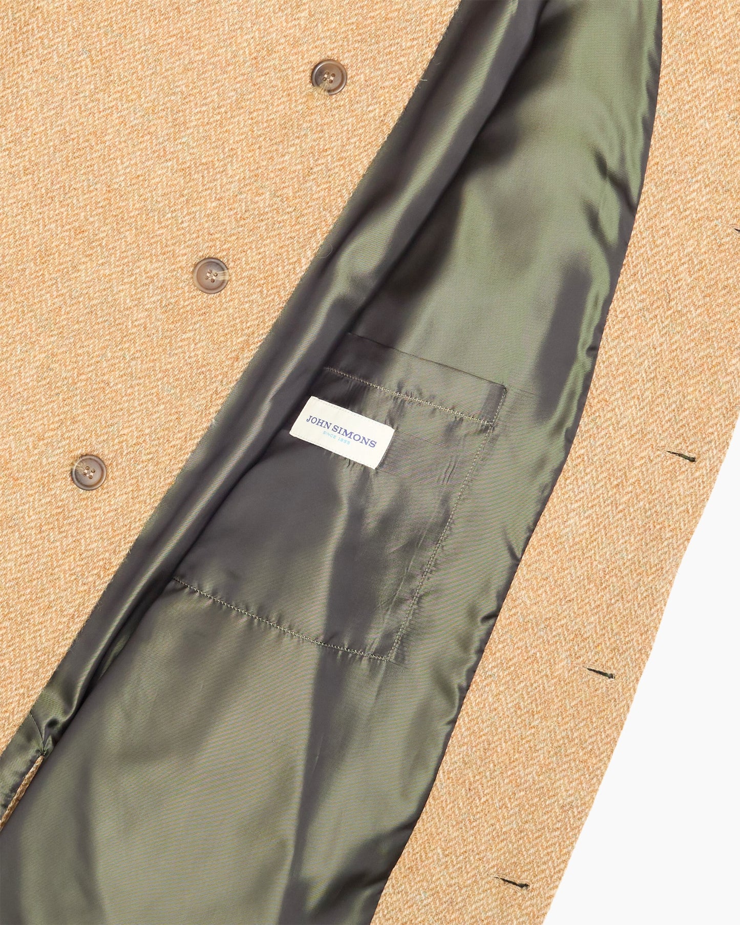 Archive Beige Herringbone Overcoat